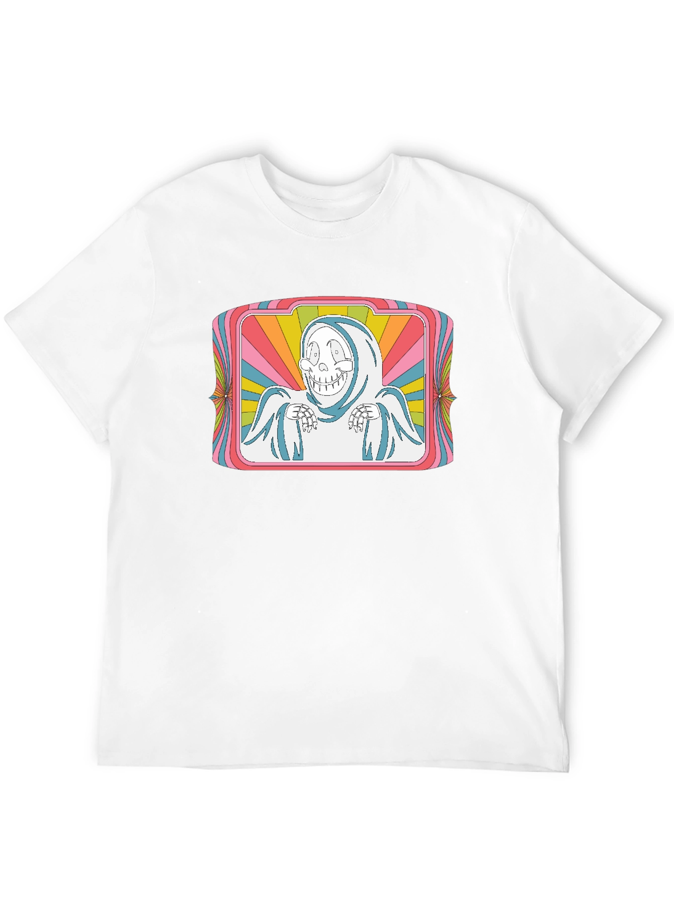 Groovy Cartoon Grim Reaper Black T-Shirt
