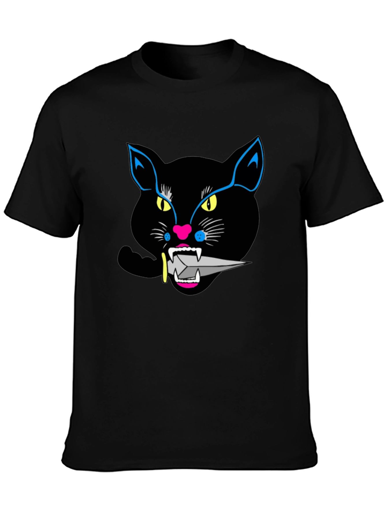 Black Cat Knife T-Shirt