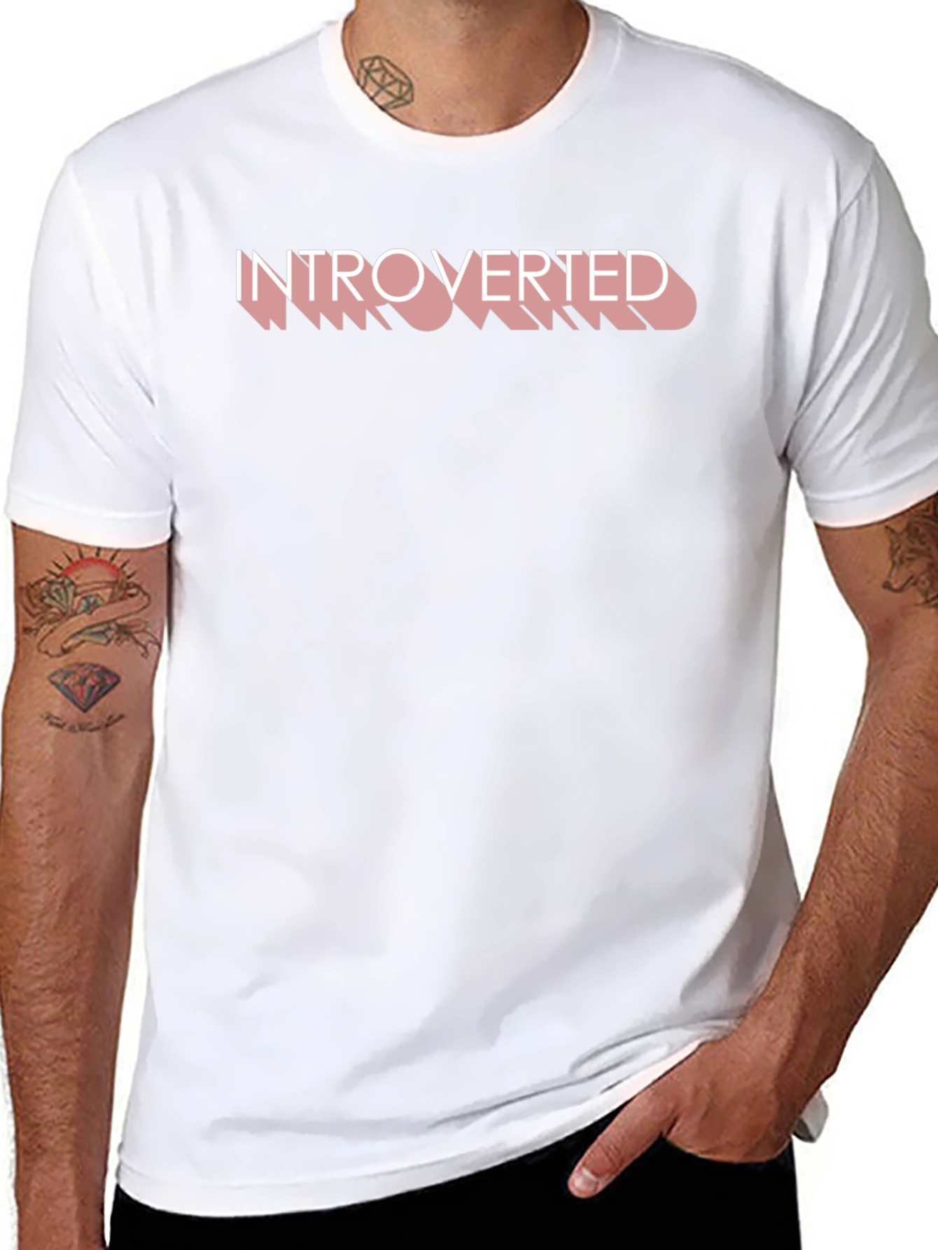 Introverted Graphic Tee - Black Comfort Fit Shirt