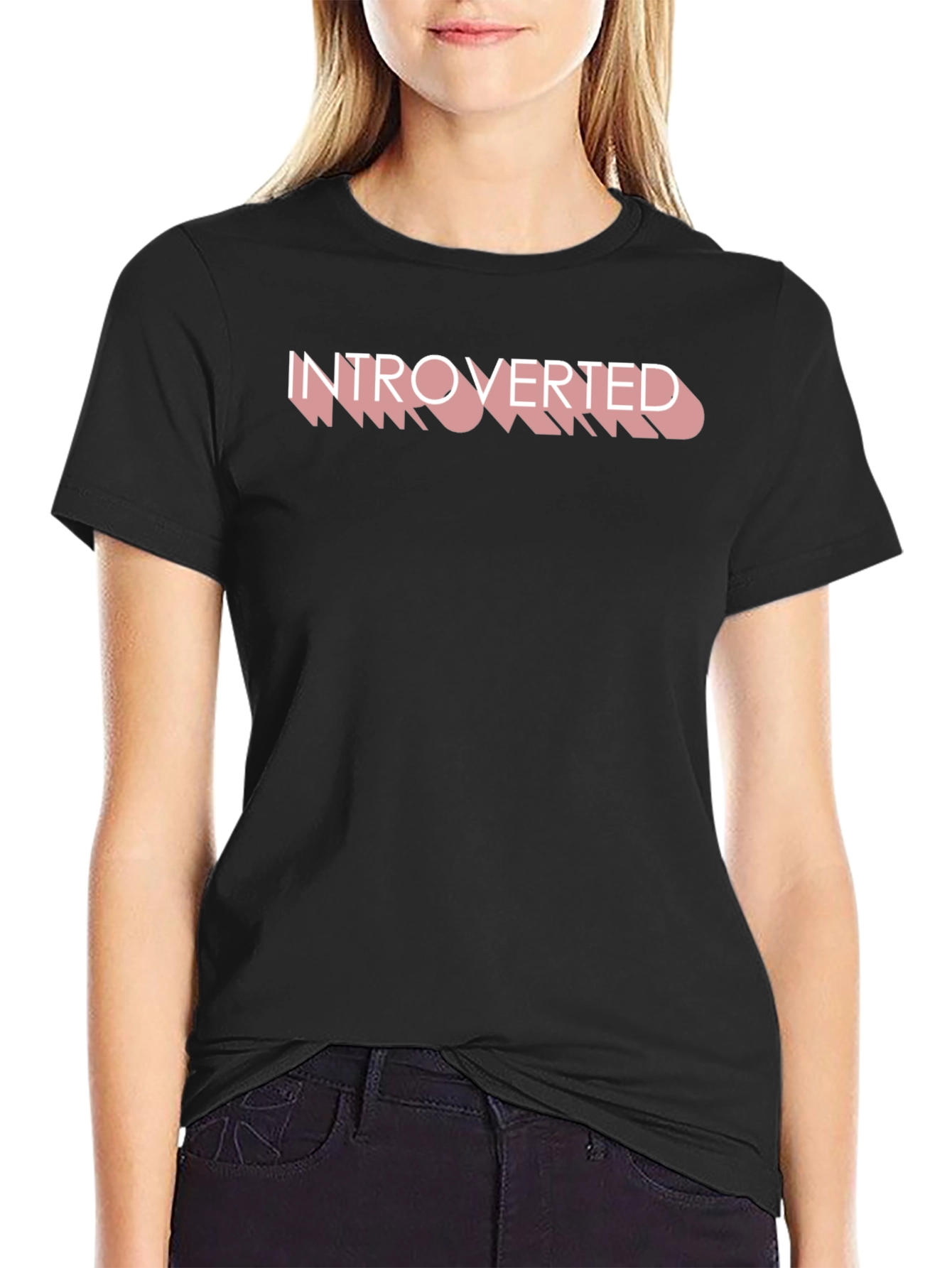 Introverted Graphic Tee - Black Comfort Fit Shirt