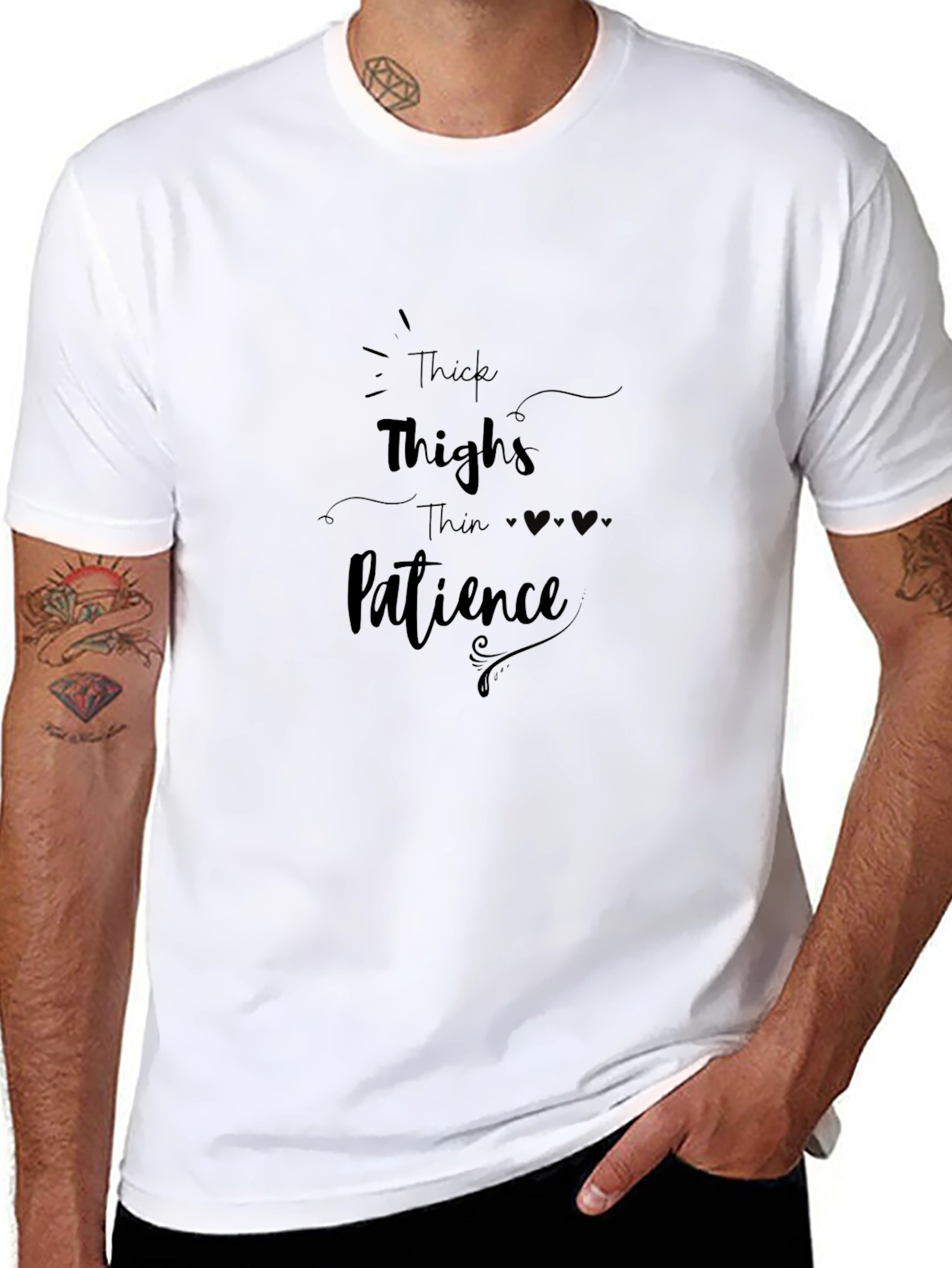 Thick Thighs Thin Patience Black Tee