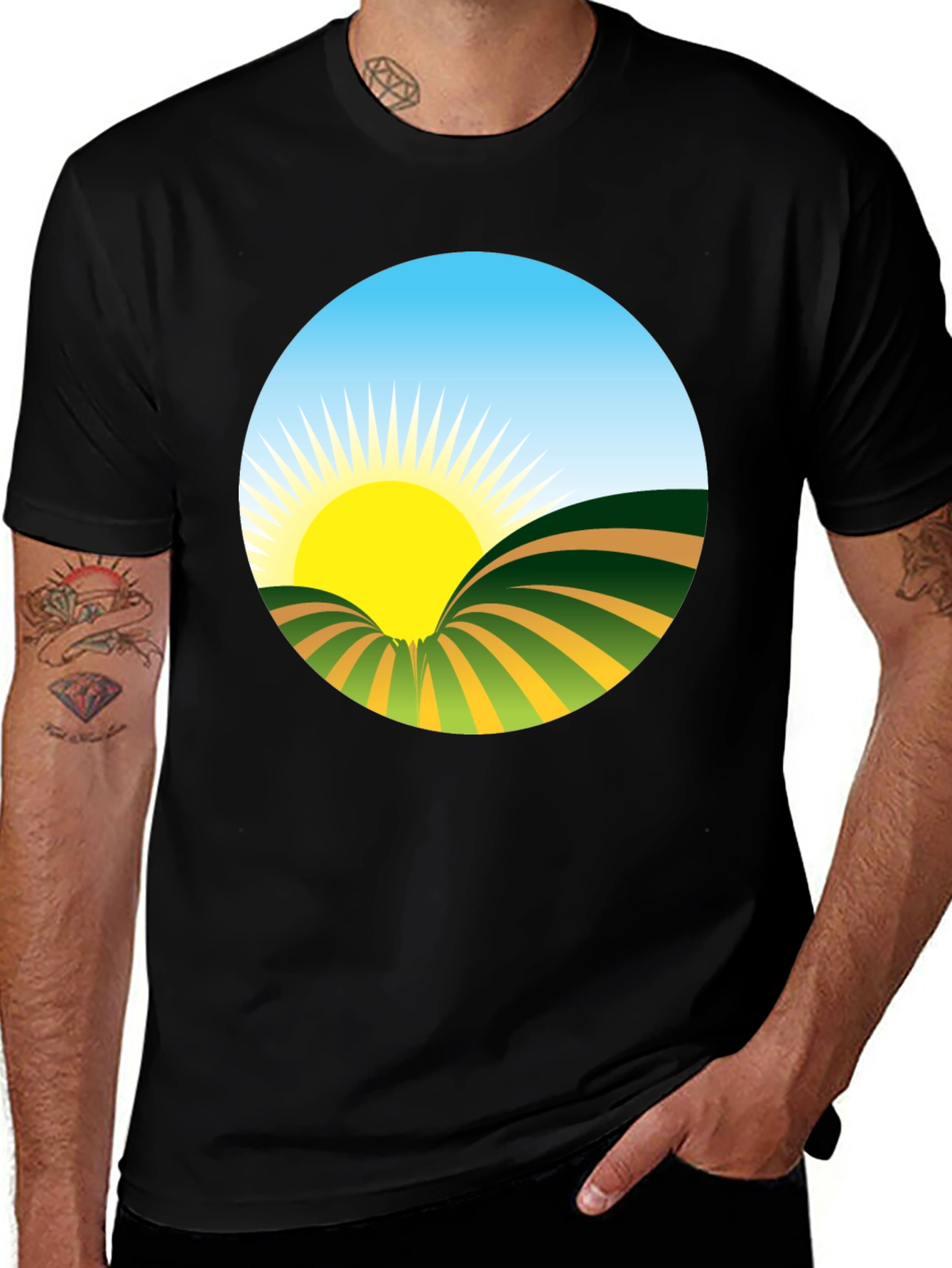 Sunrise Graphic Tee - Nature Inspired Design