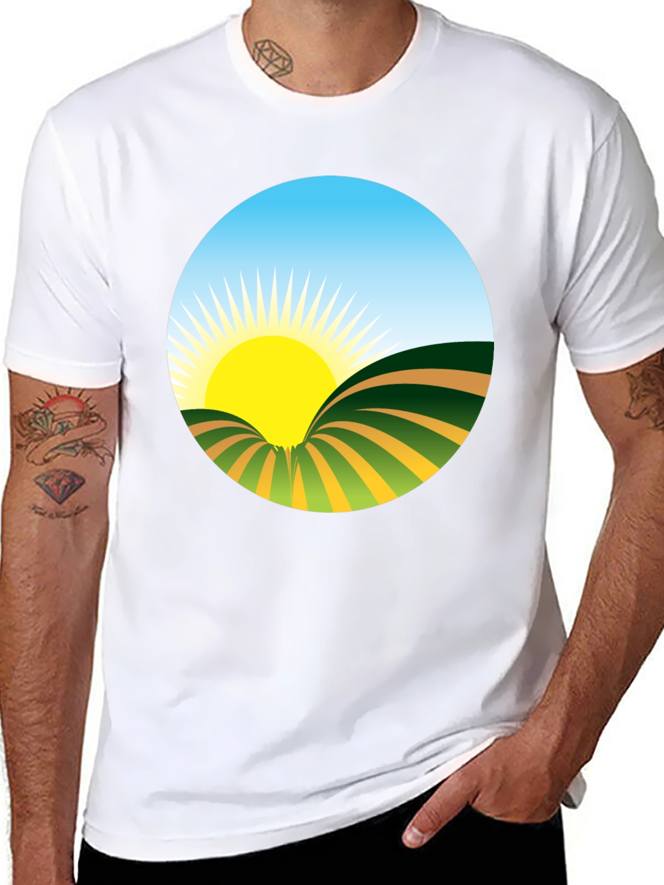 Sunrise Graphic Tee - Nature Inspired Design
