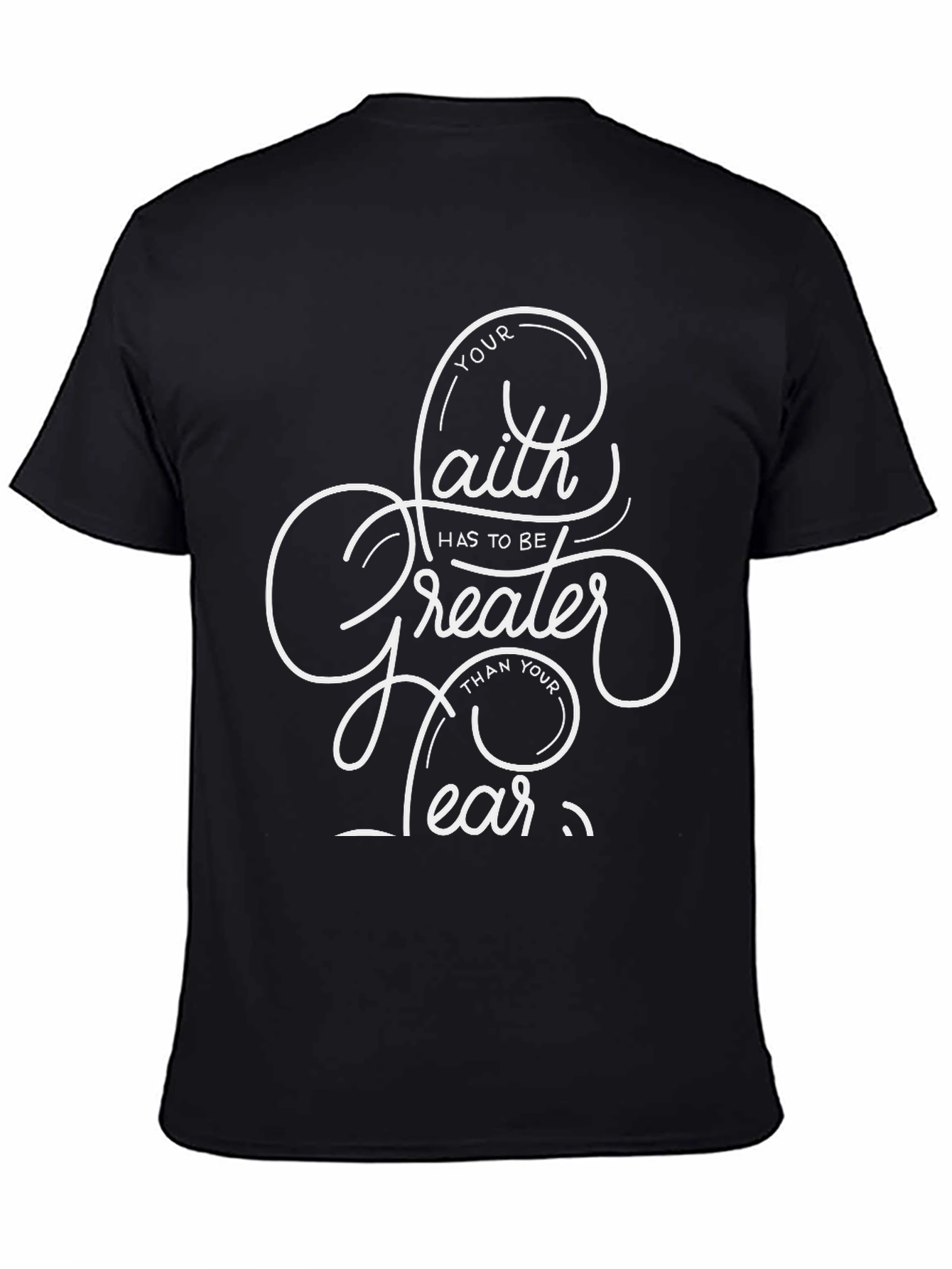 Faith Over Fear Graphic Tee - Inspirational Black T-Shirt