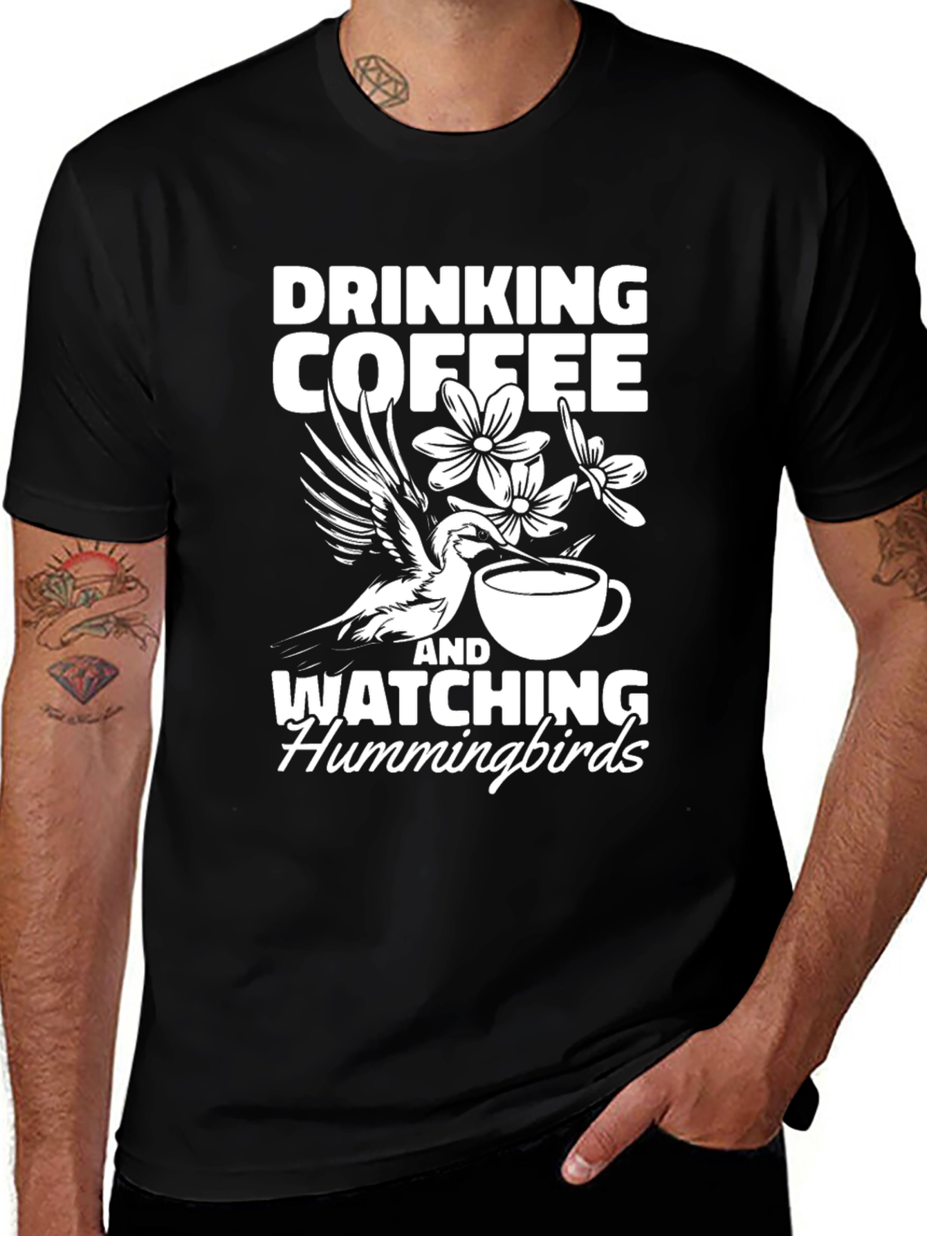 Drinking Coffee & Watching Hummingbirds T-Shirt