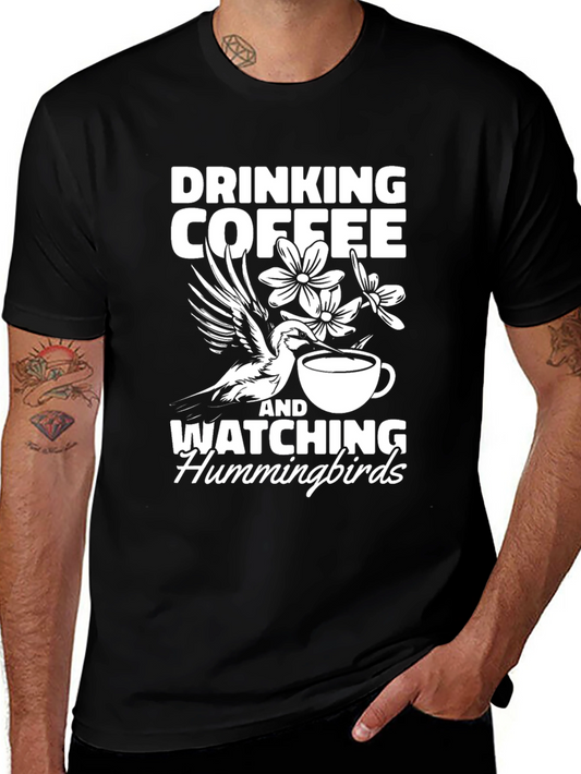 Drinking Coffee & Watching Hummingbirds T-Shirt
