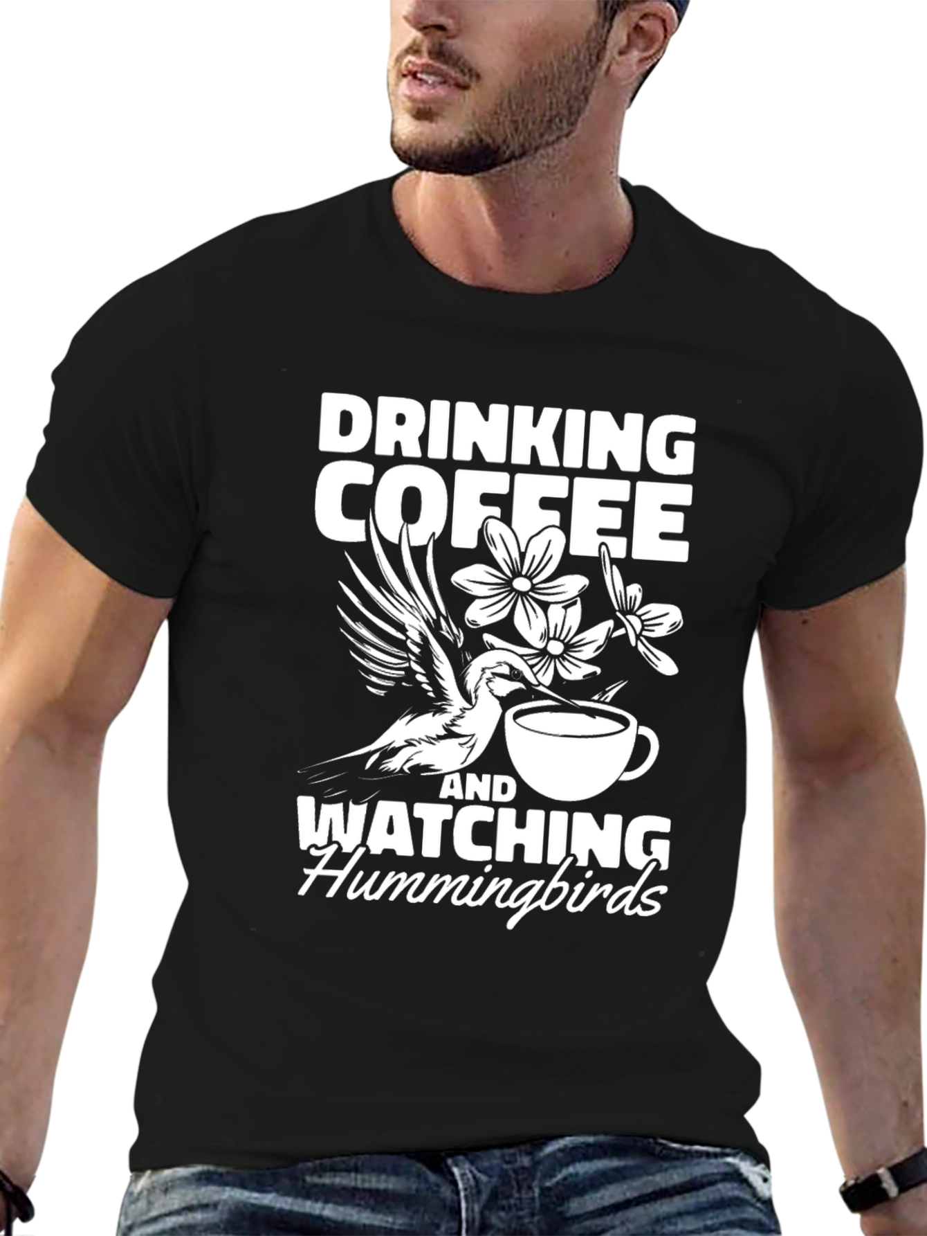 Drinking Coffee & Watching Hummingbirds T-Shirt