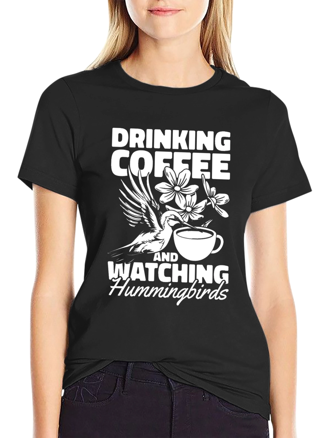 Drinking Coffee & Watching Hummingbirds T-Shirt