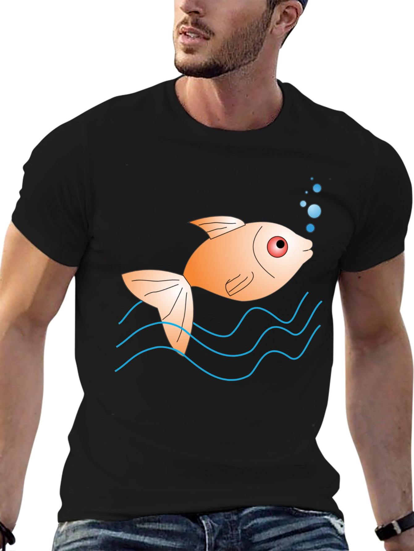 Cartoon Fish Graphic Tee - Unique Style