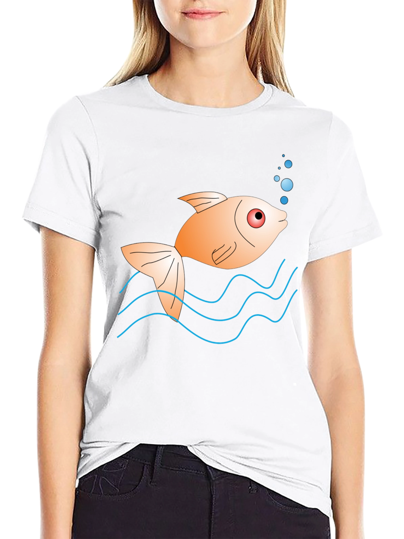 Cartoon Fish Graphic Tee - Unique Style