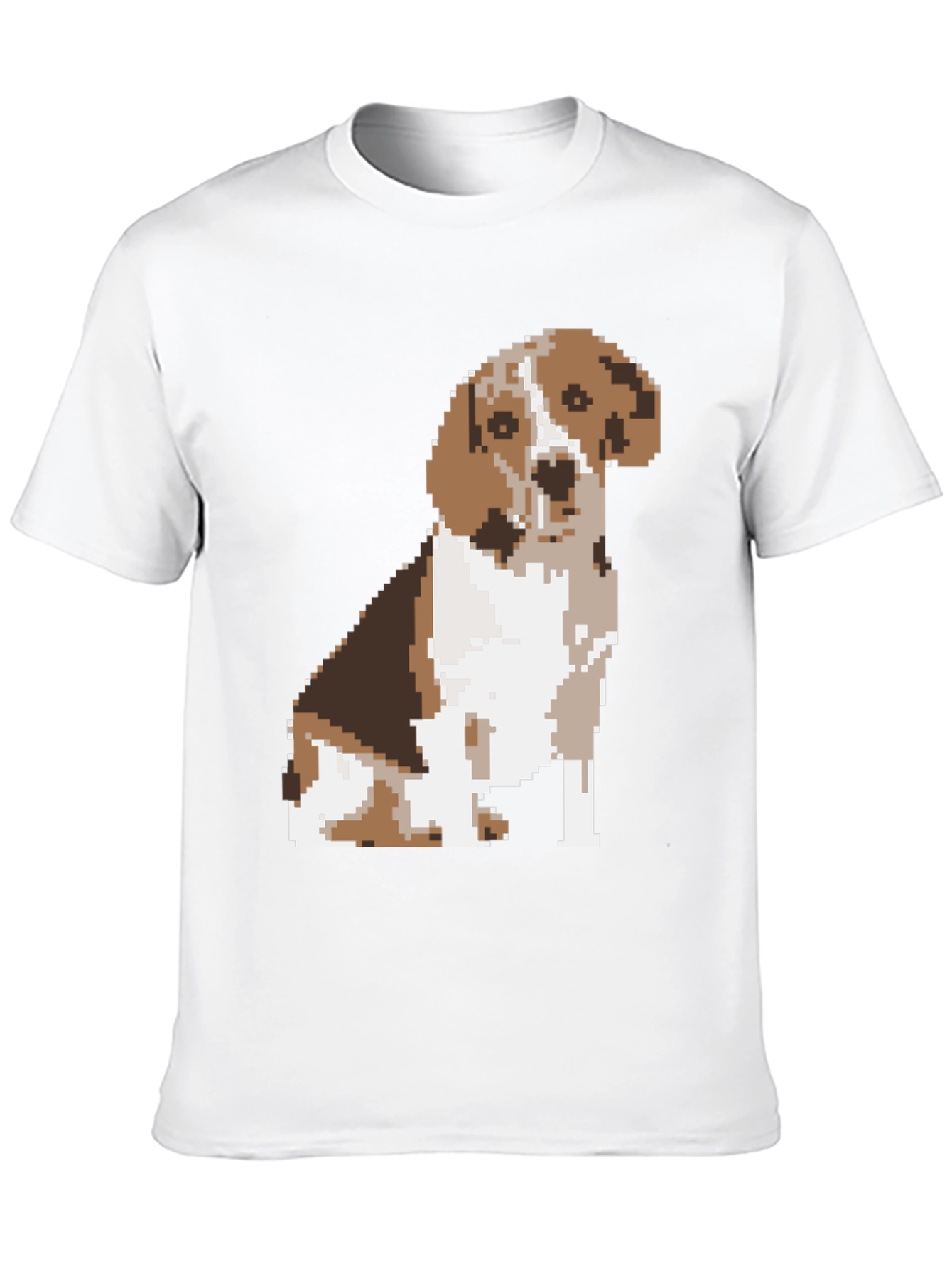 Pixelated Beagle Dog Graphic Tee
