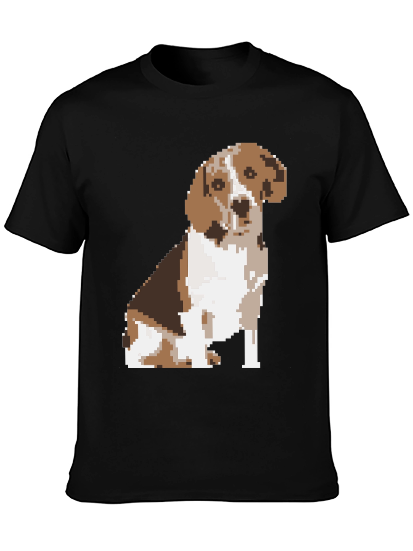 Pixelated Beagle Dog Graphic Tee