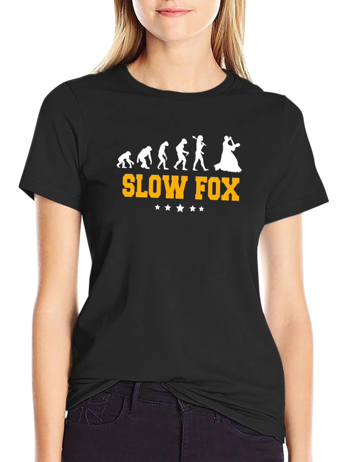Slow Fox Evolution T-Shirt - Black Graphic Tee
