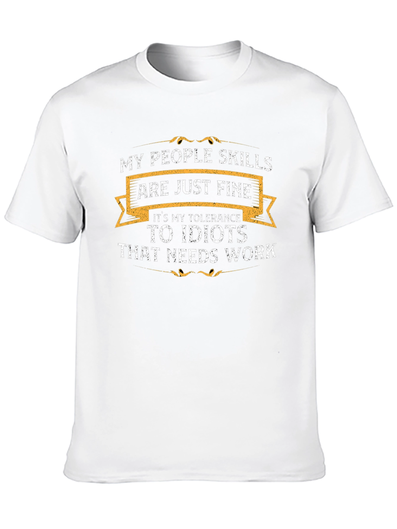 Humorous People Skills Tolerance Graphic T-Shirt