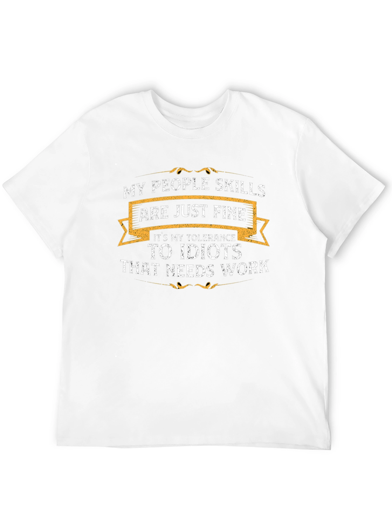 Humorous People Skills Tolerance Graphic T-Shirt