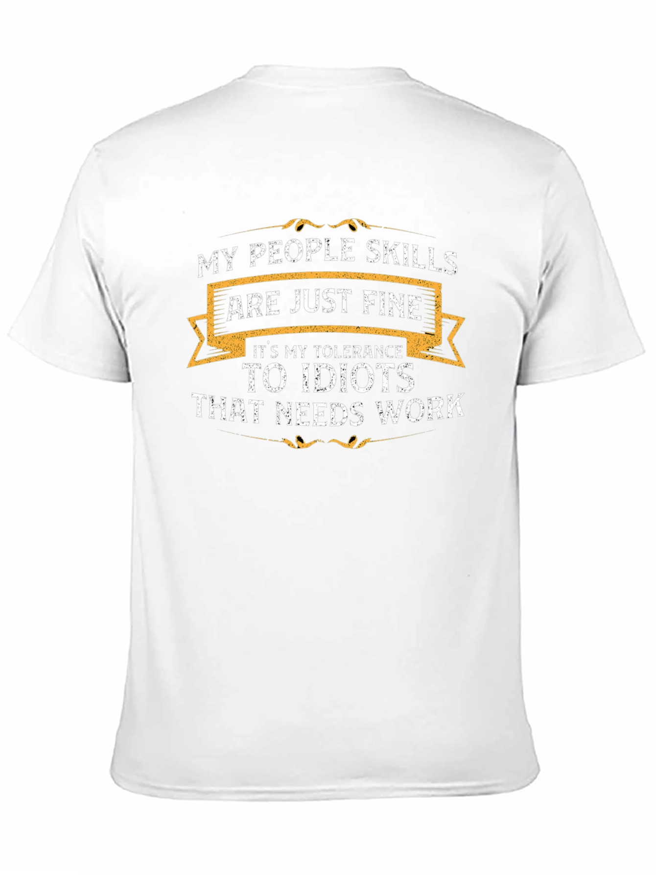 Humorous People Skills Tolerance Graphic T-Shirt