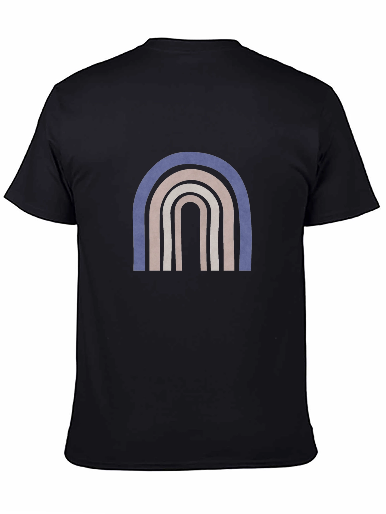 Boho Rainbow Graphic Black T-Shirt