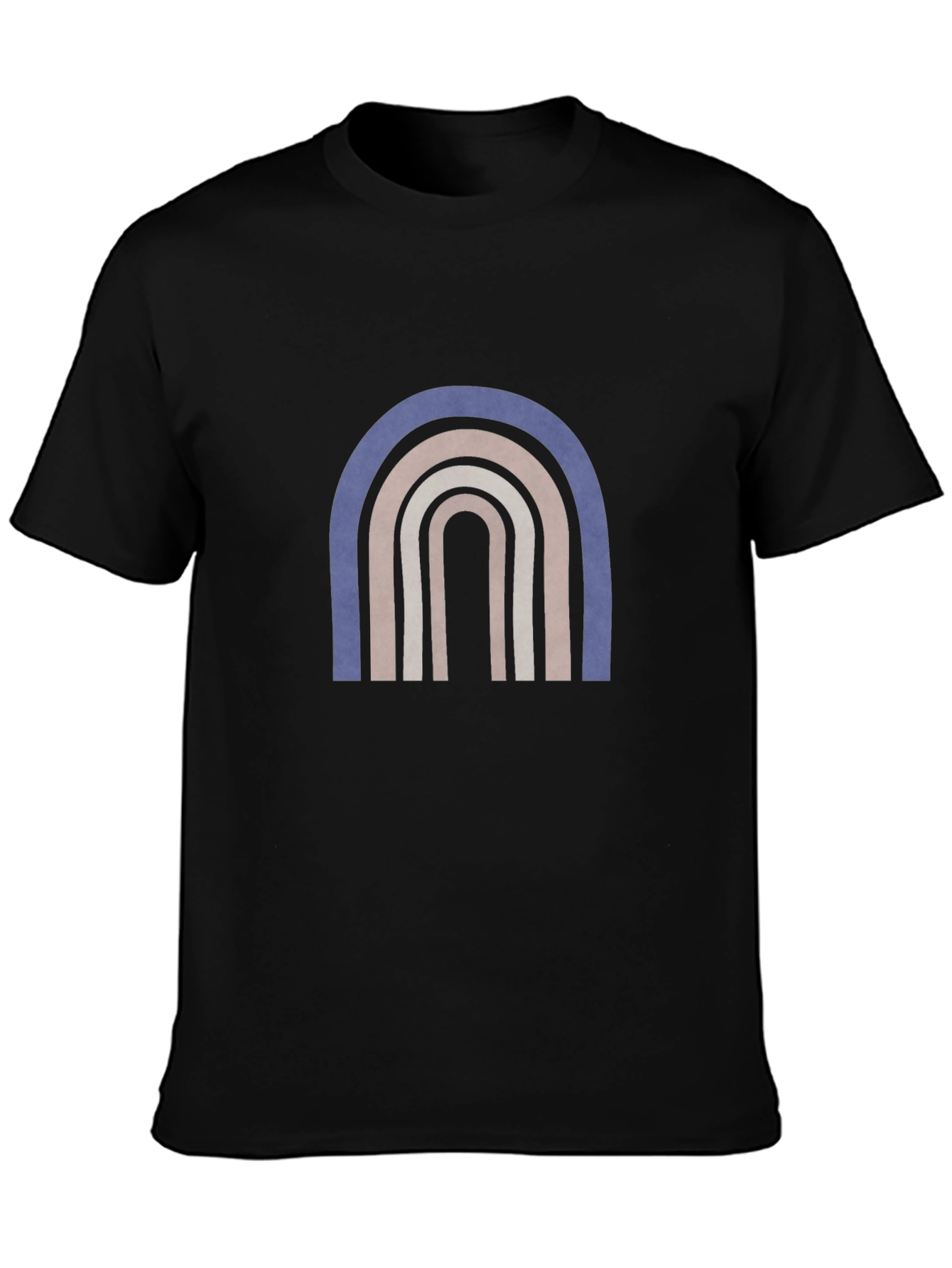 Boho Rainbow Graphic Black T-Shirt