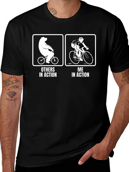 Funny Cyclist T-Shirt - Others vs. Me In Action