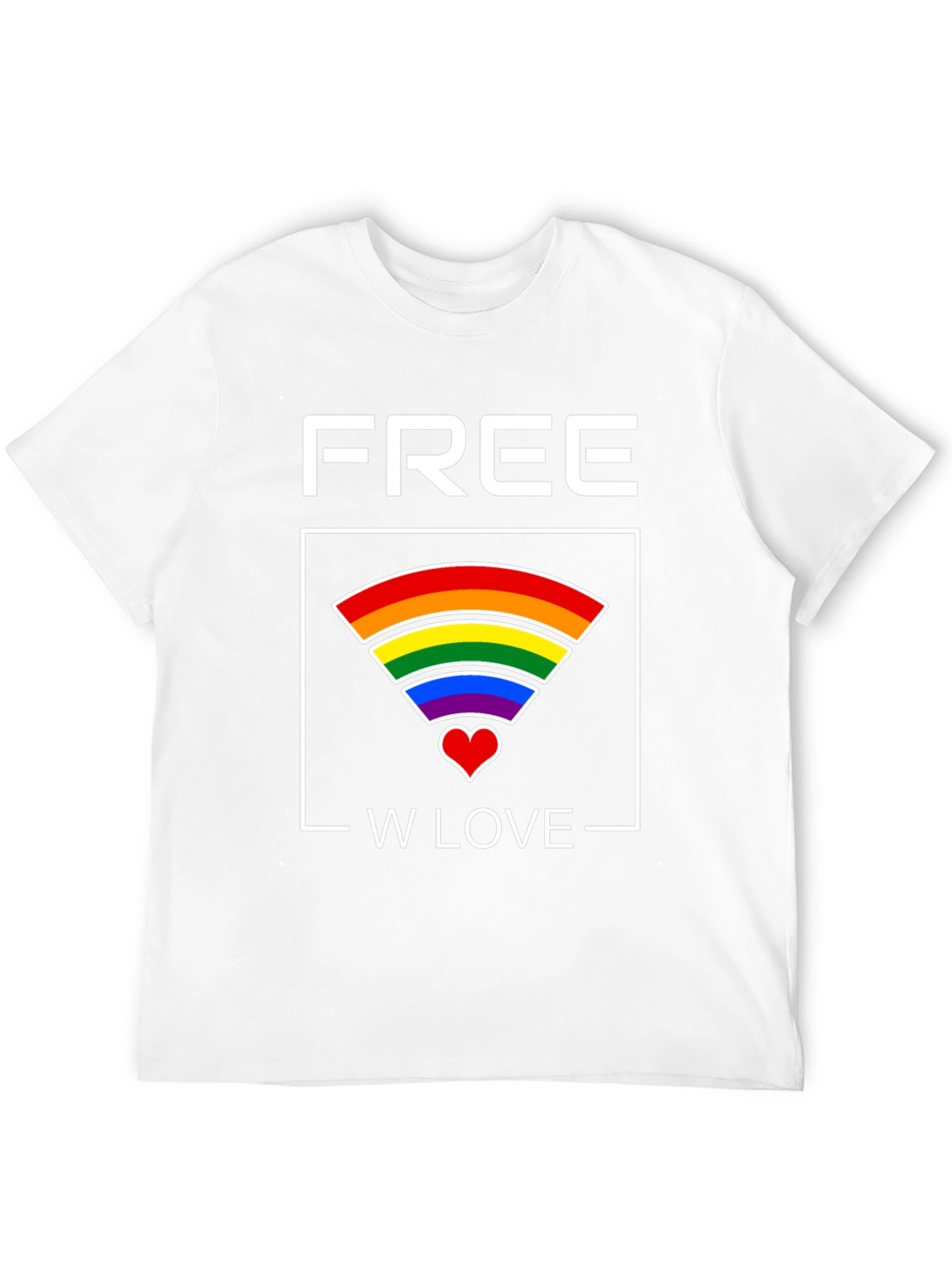 Free Love Graphic Tee - Pride T-Shirt