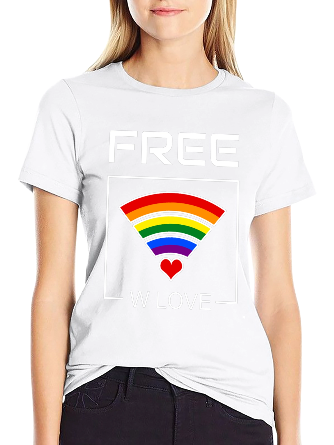 Free Love Graphic Tee - Pride T-Shirt