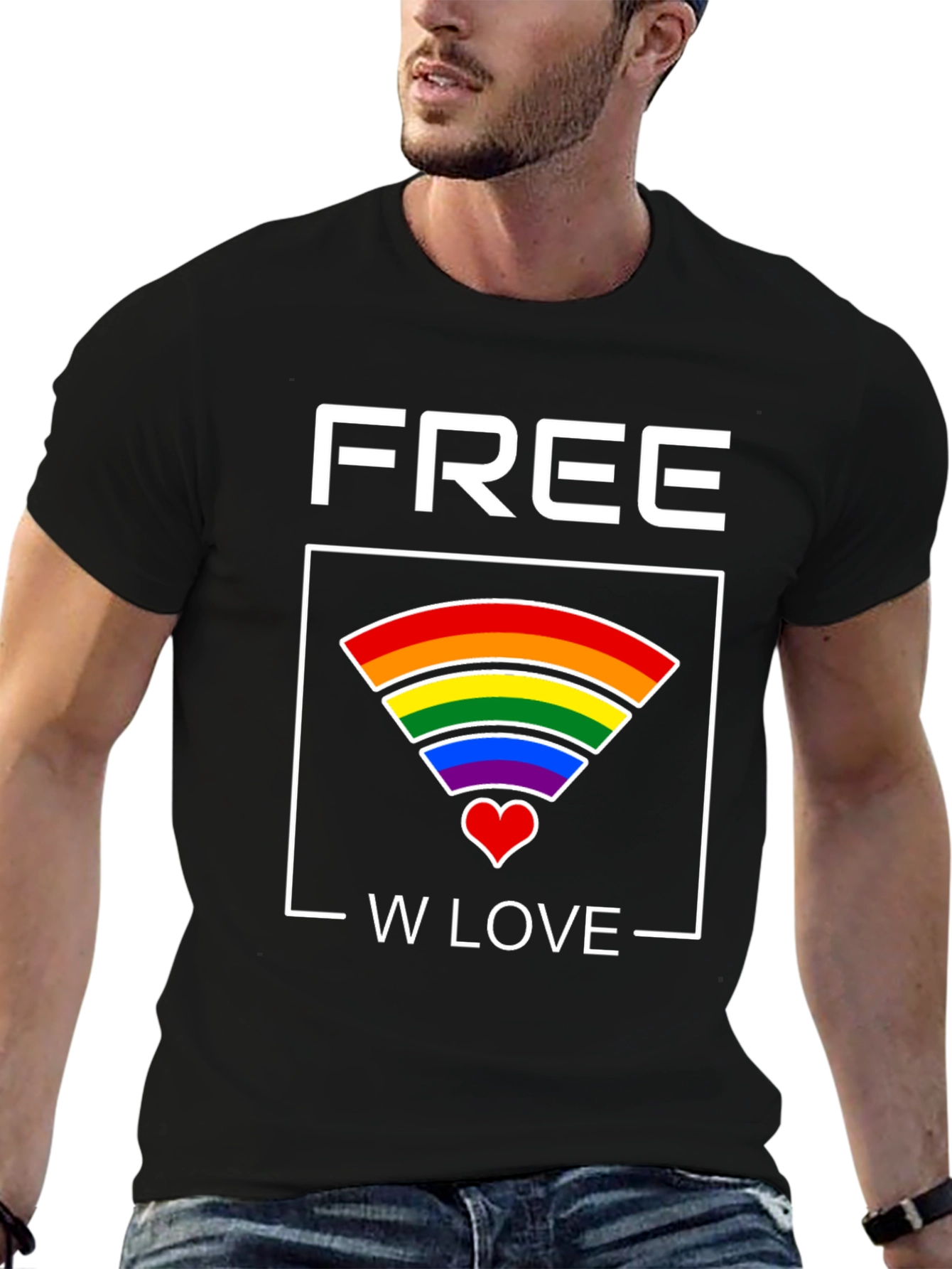 Free Love Graphic Tee - Pride T-Shirt