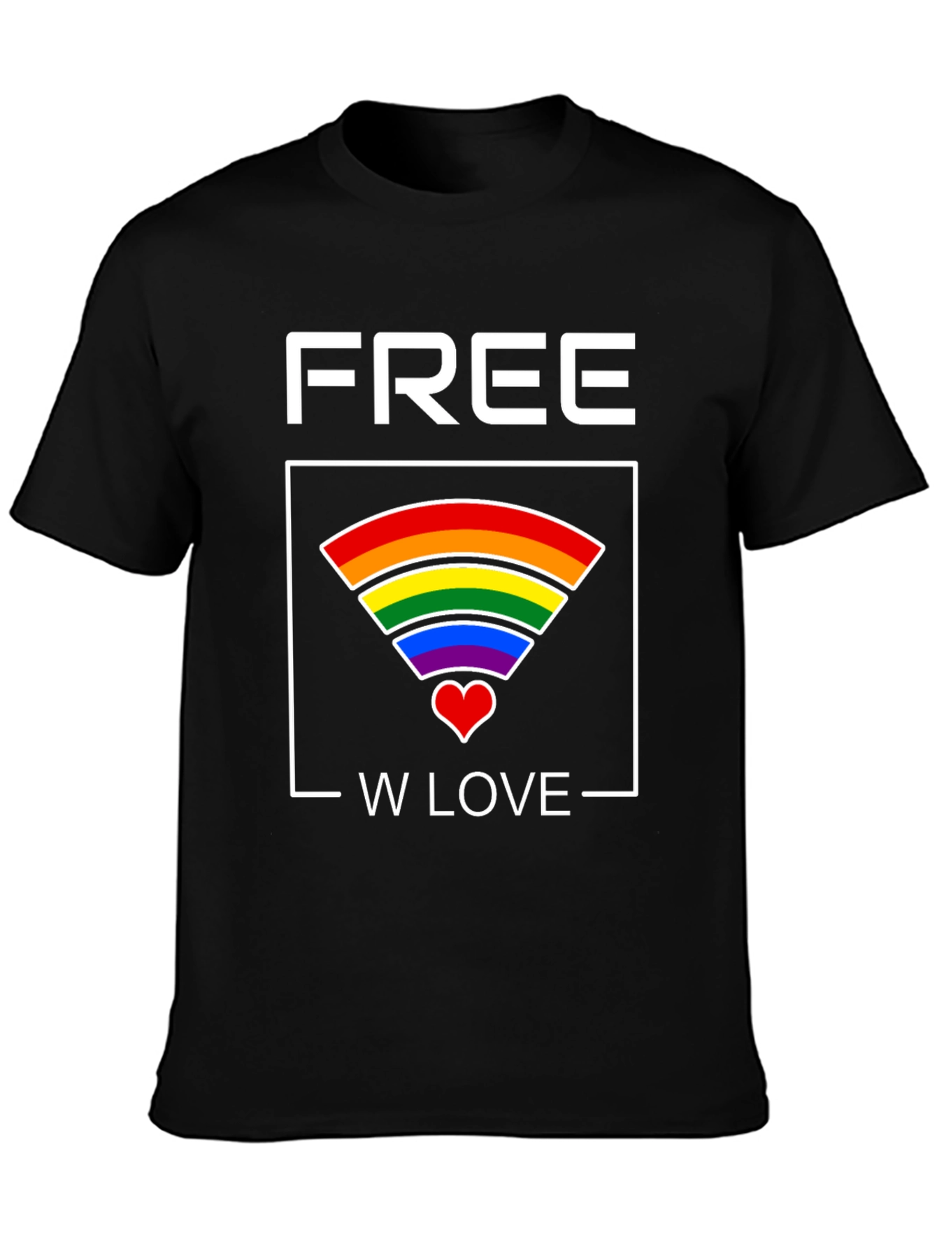 Free Love Graphic Tee - Pride T-Shirt