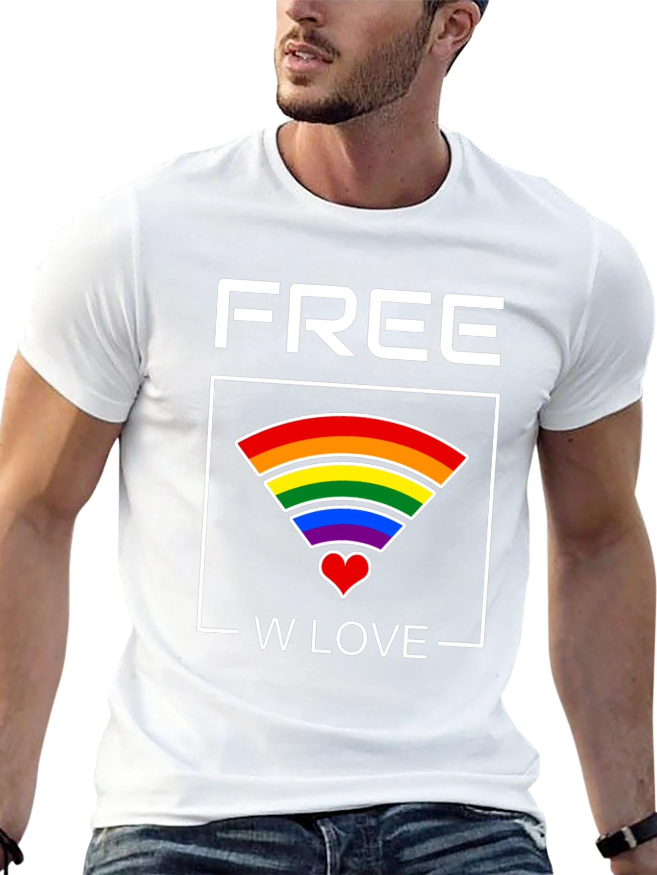 Free Love Graphic Tee - Pride T-Shirt