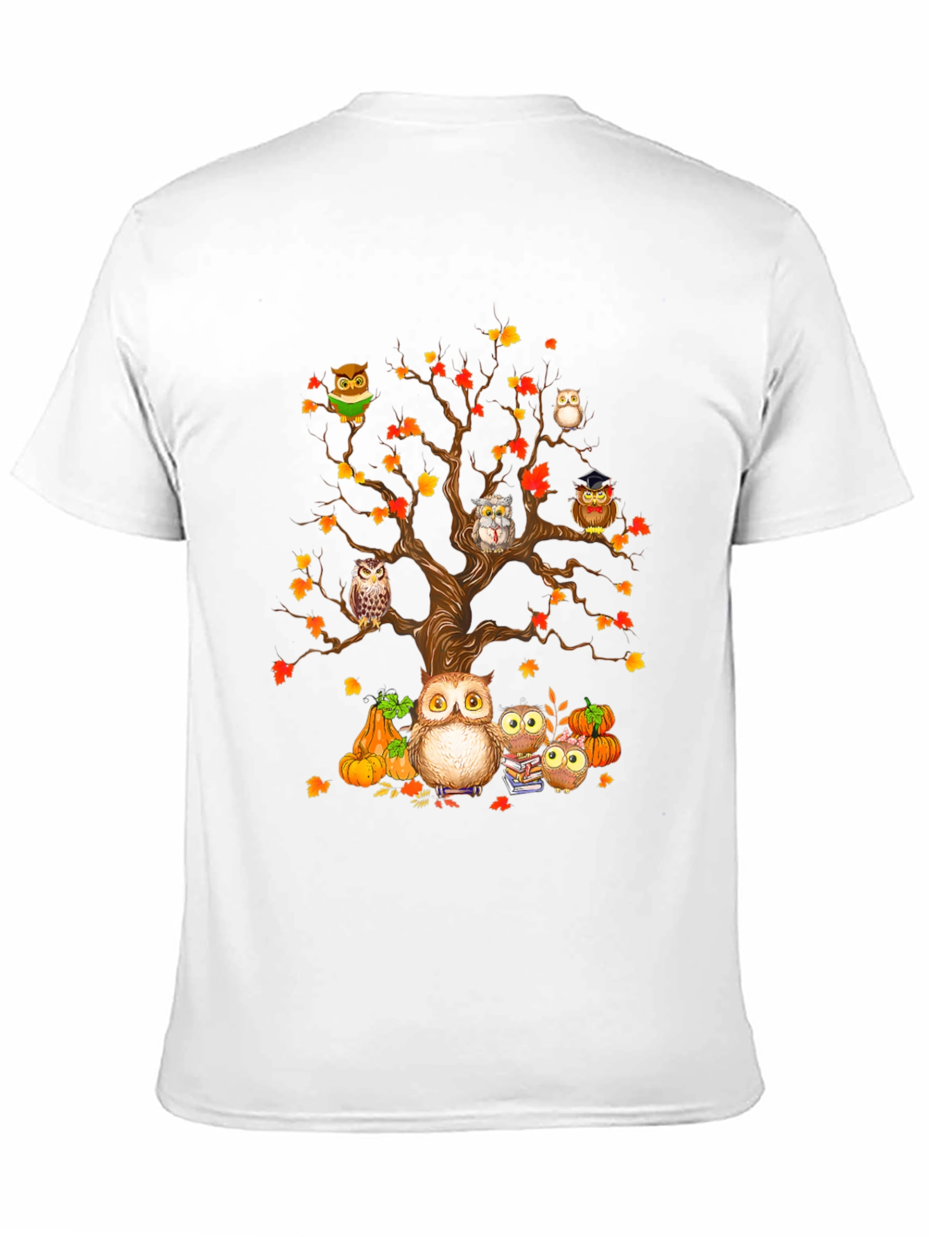 Owl Family Tree T-Shirt - Autumn Design