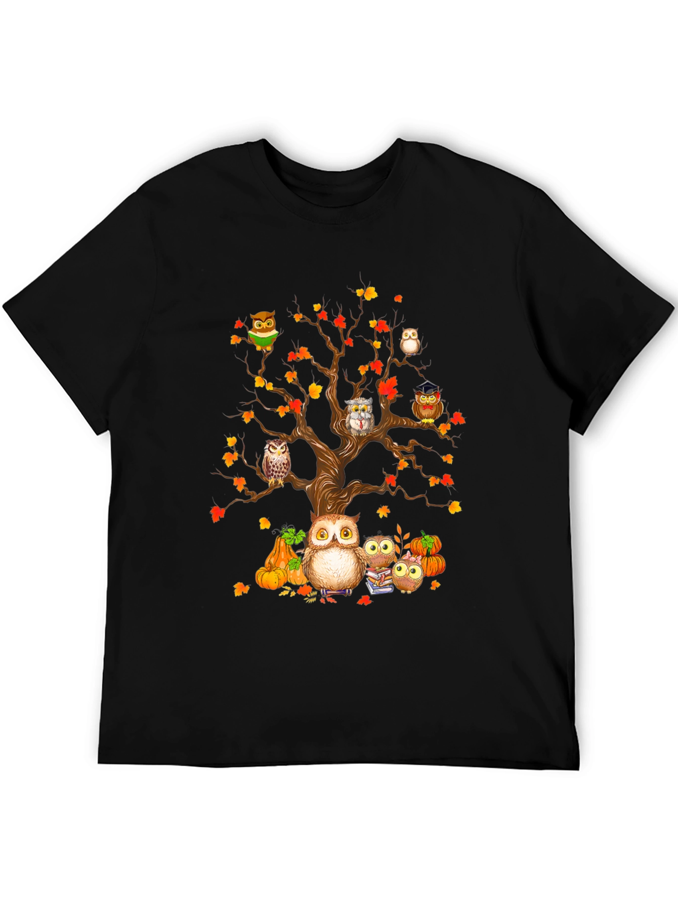 Owl Family Tree T-Shirt - Autumn Design
