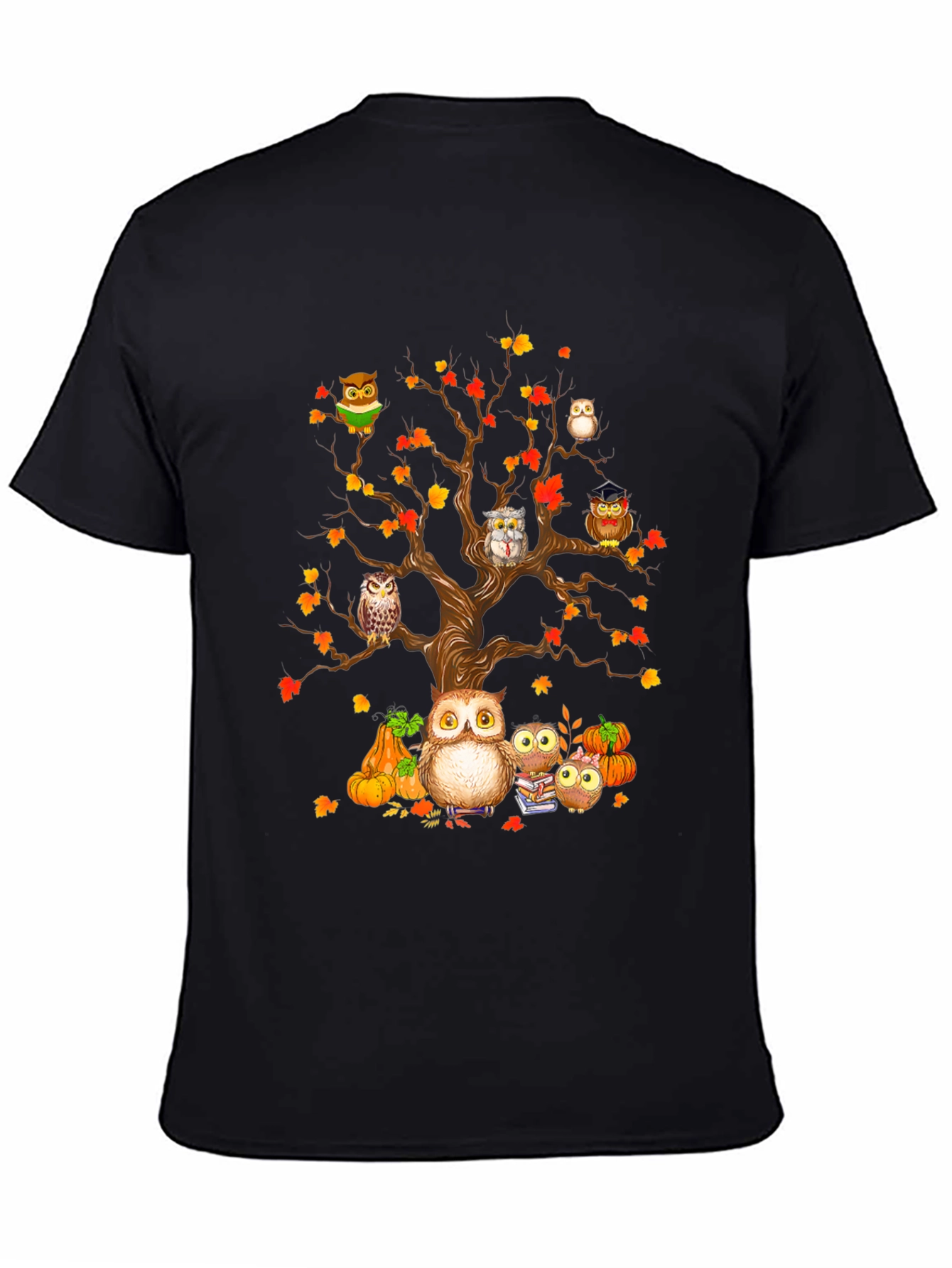 Owl Family Tree T-Shirt - Autumn Design