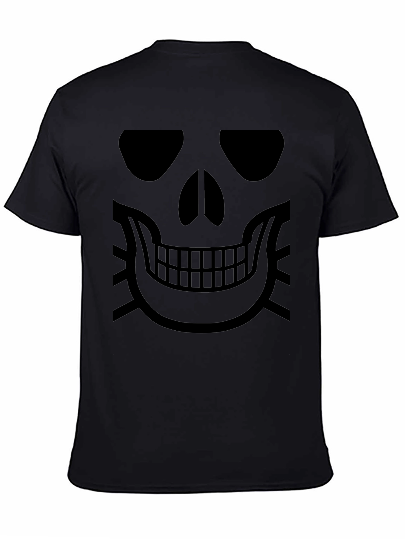 Skull Face Graphic Black T-Shirt