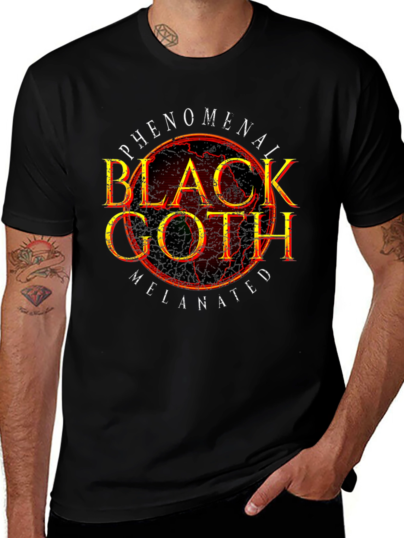 Phenomenal Black Goth Melanated Graphic Tee