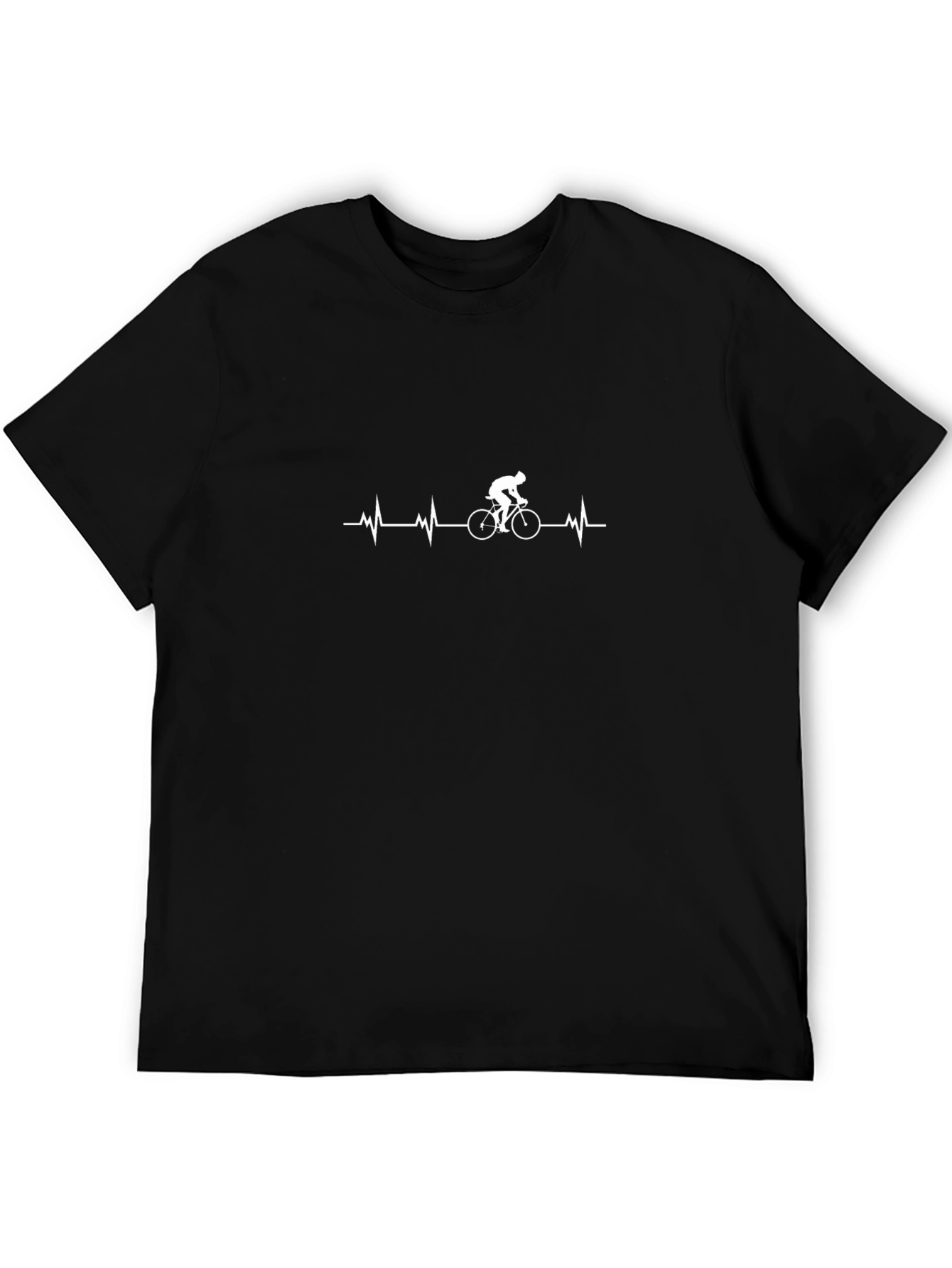 Cyclist Heartbeat Graphic Tee - Black