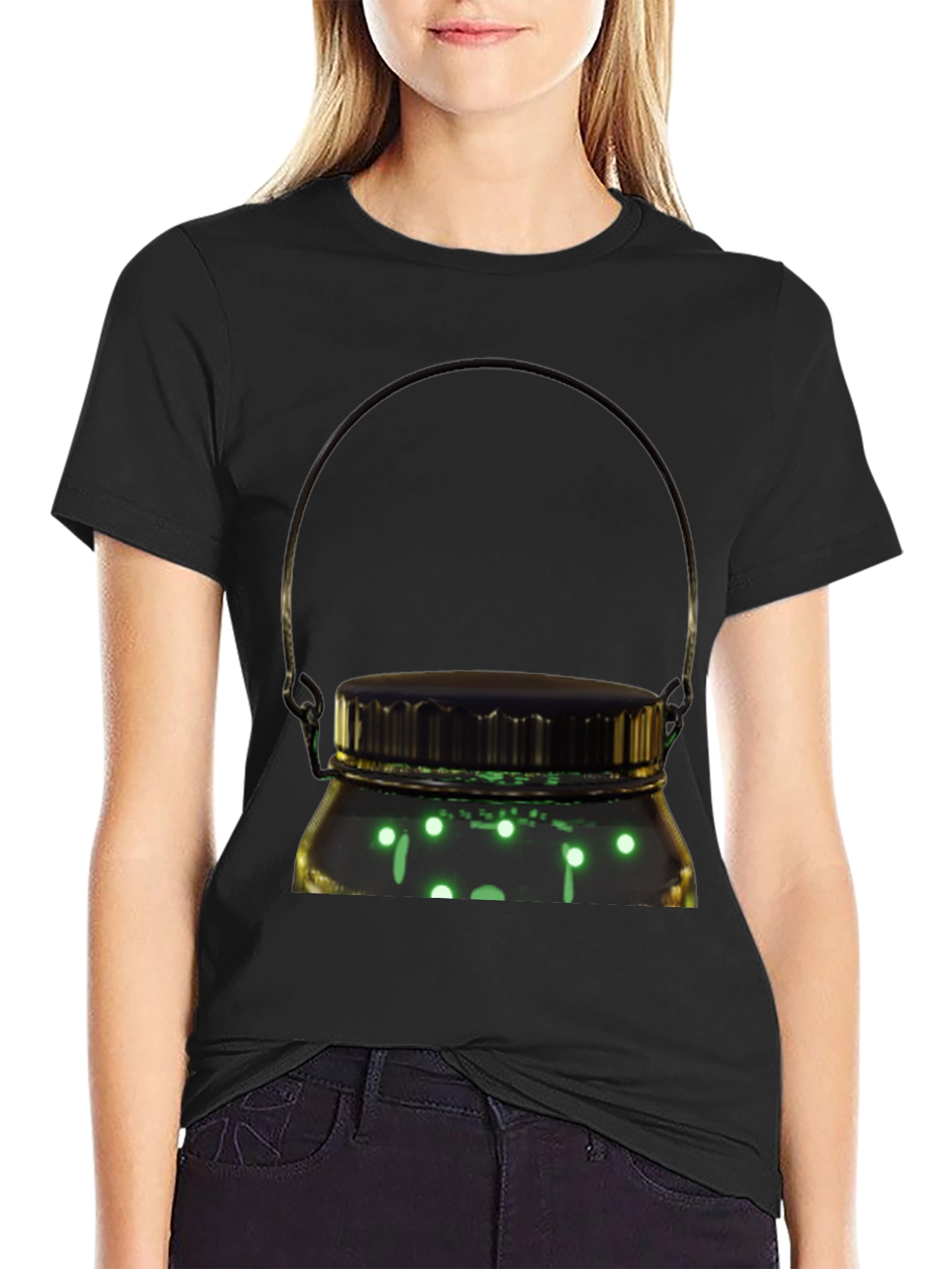 Glowing Jar Graphic T-Shirt - Unique Design