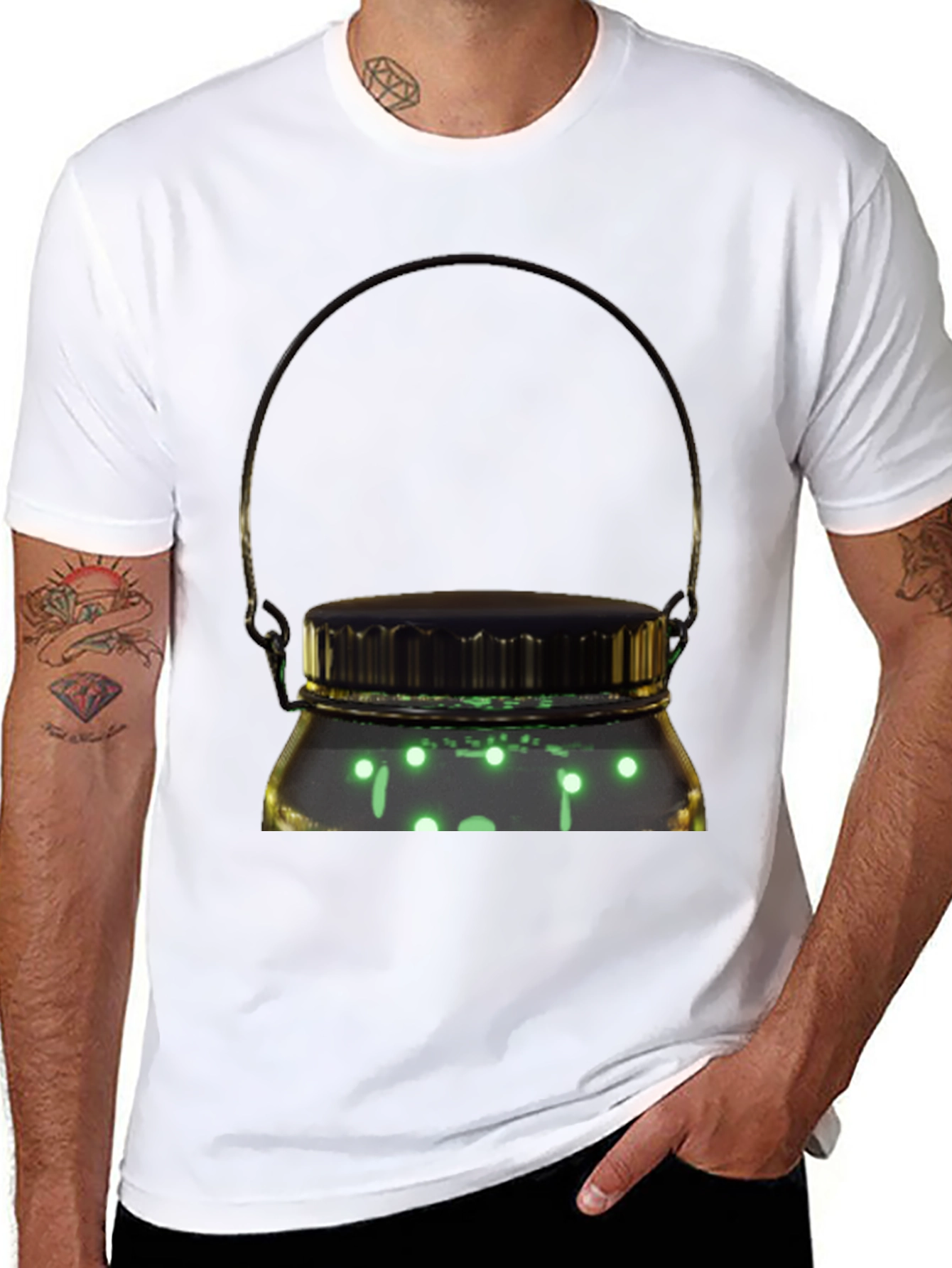 Glowing Jar Graphic T-Shirt - Unique Design