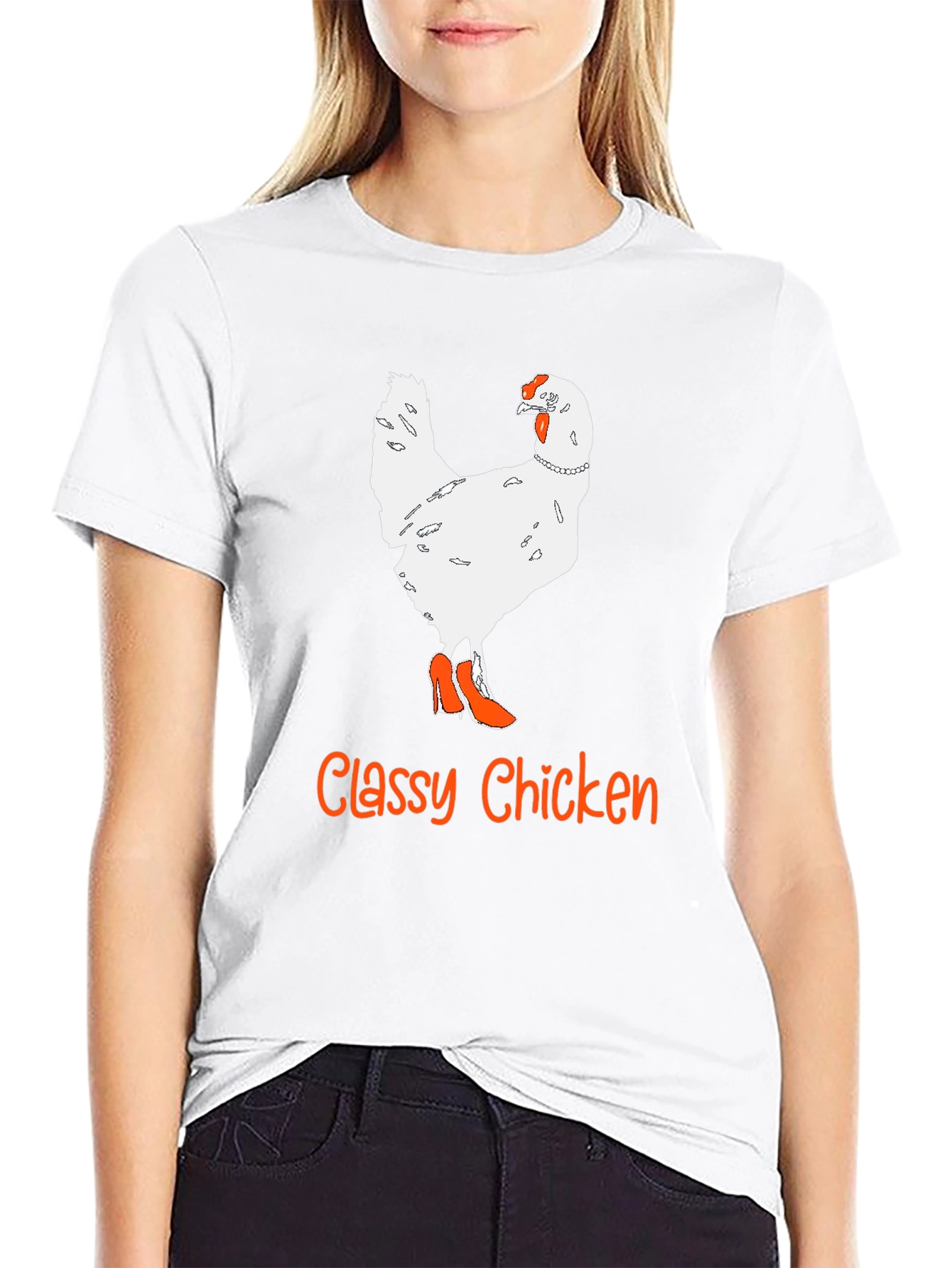 Classy Chicken T-Shirt - Novelty Animal Graphic Tee