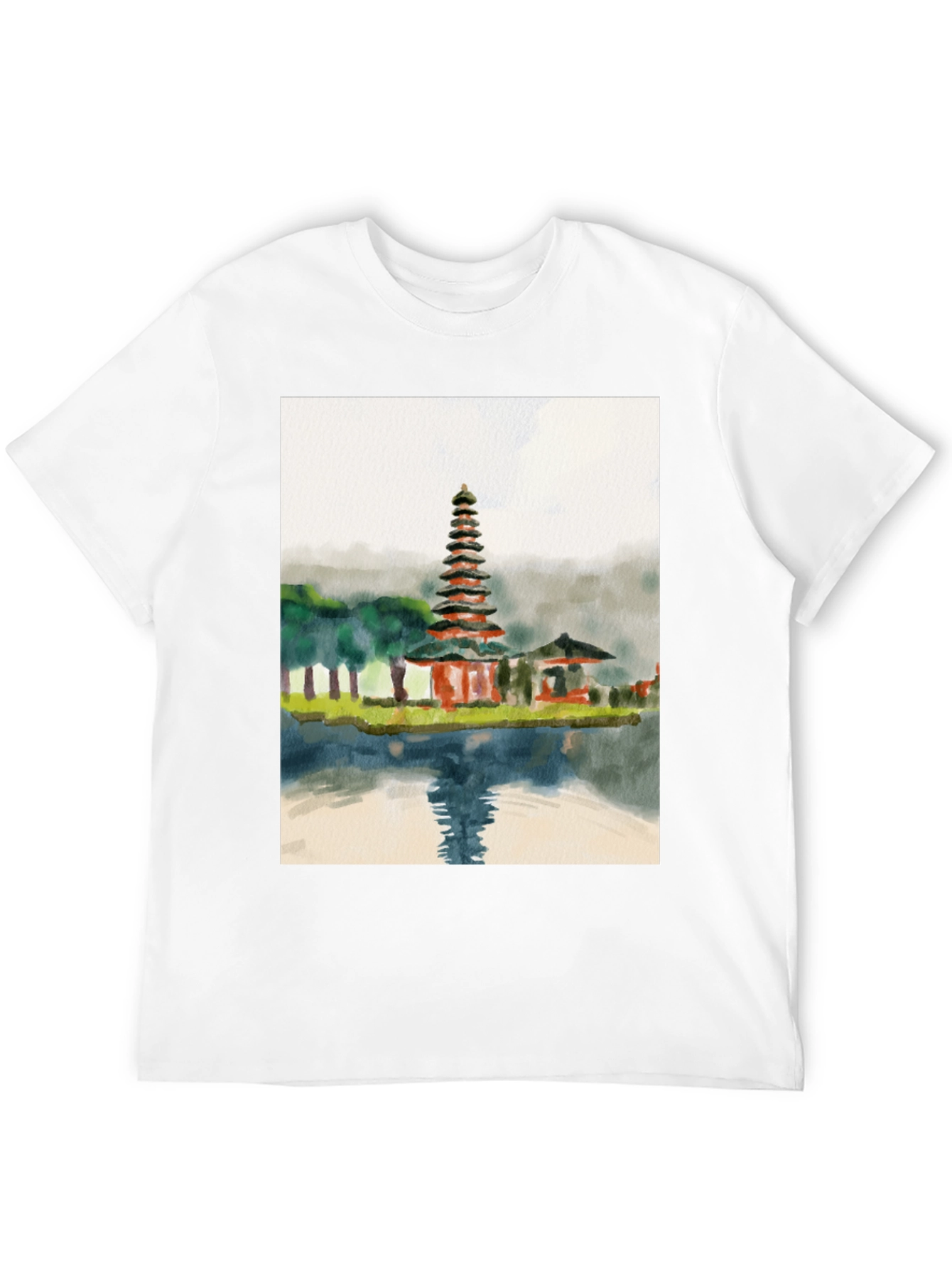Watercolor Temple Graphic Tee
