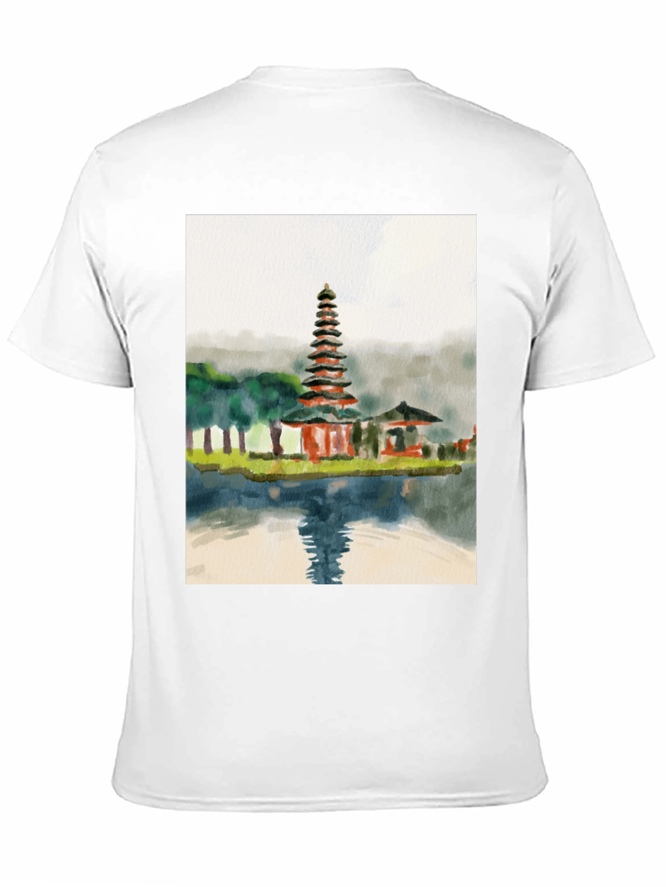 Watercolor Temple Graphic Tee