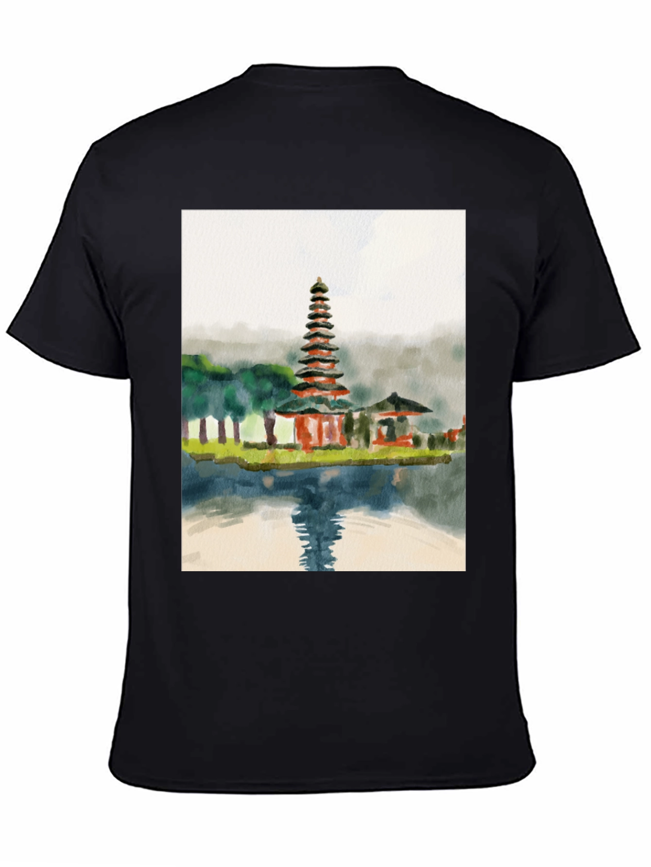 Watercolor Temple Graphic Tee