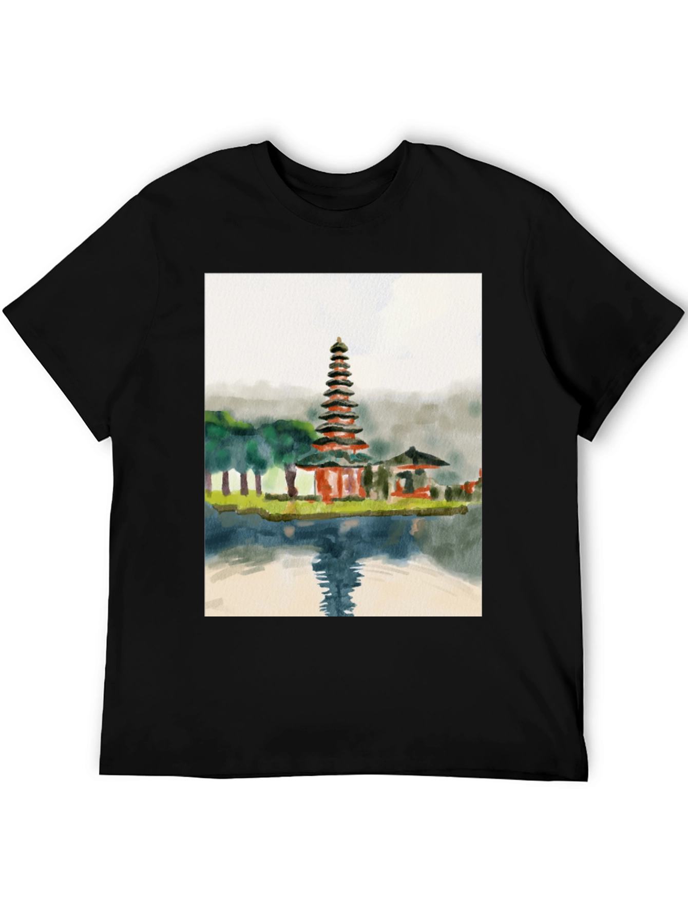 Watercolor Temple Graphic Tee