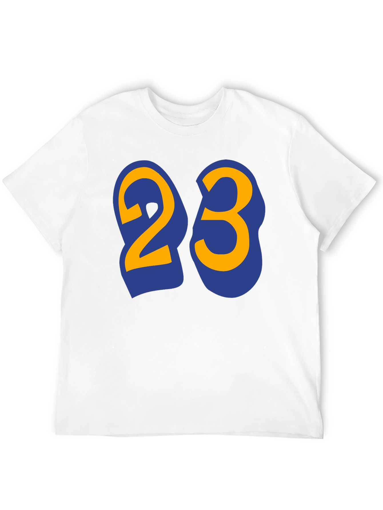 Mens Black T-Shirt with Number 23 Graphic