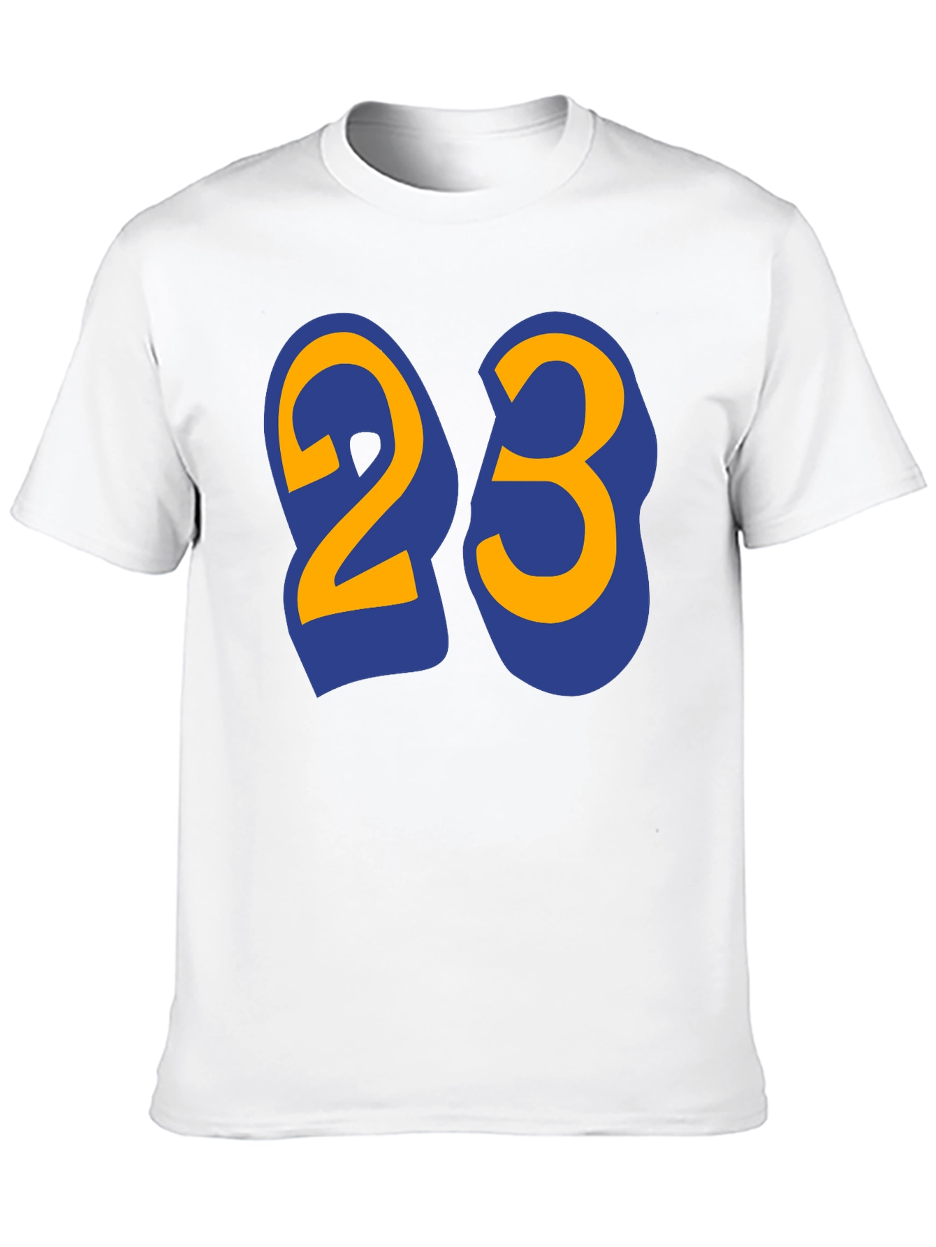 Mens Black T-Shirt with Number 23 Graphic