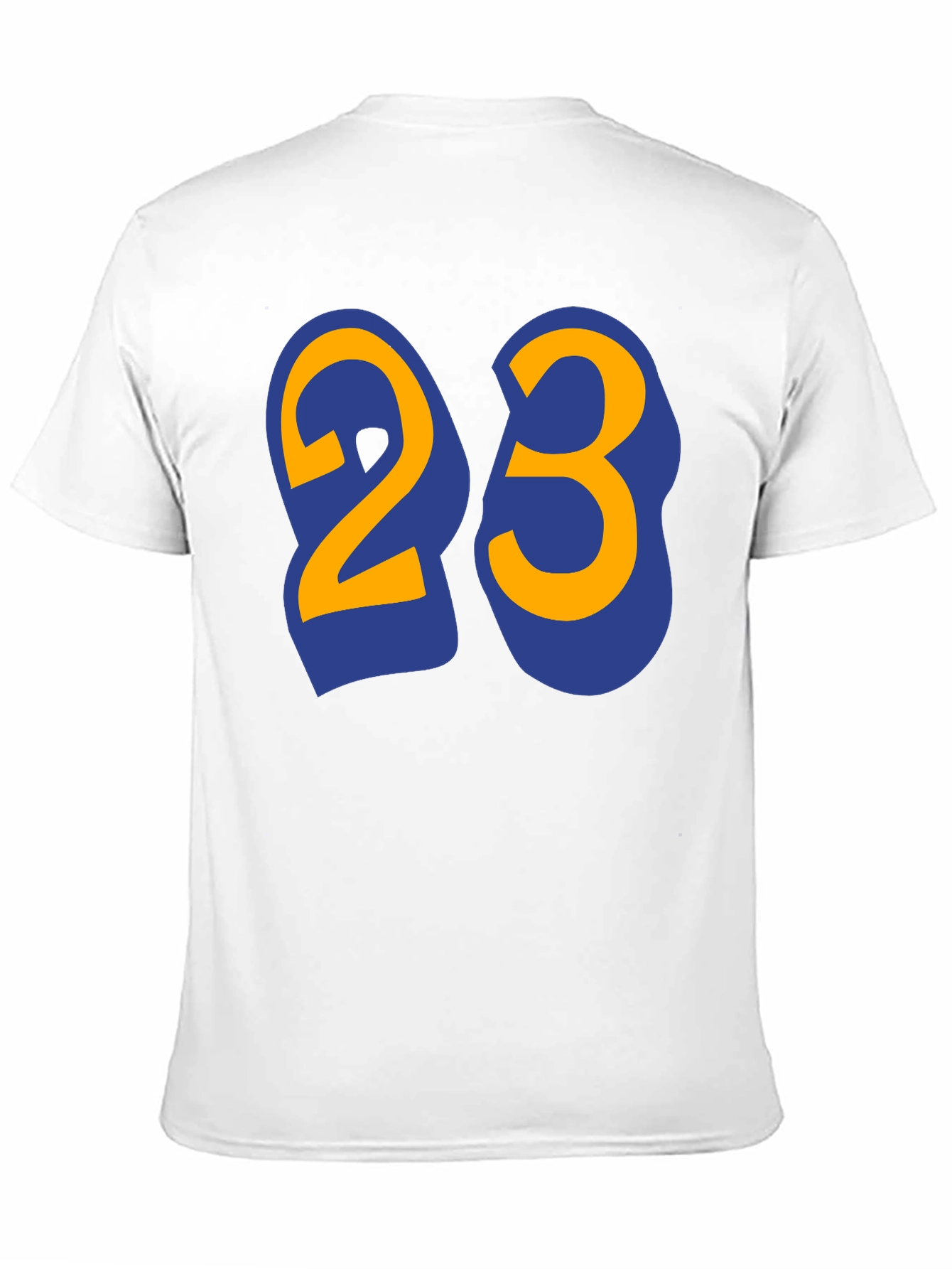 Mens Black T-Shirt with Number 23 Graphic