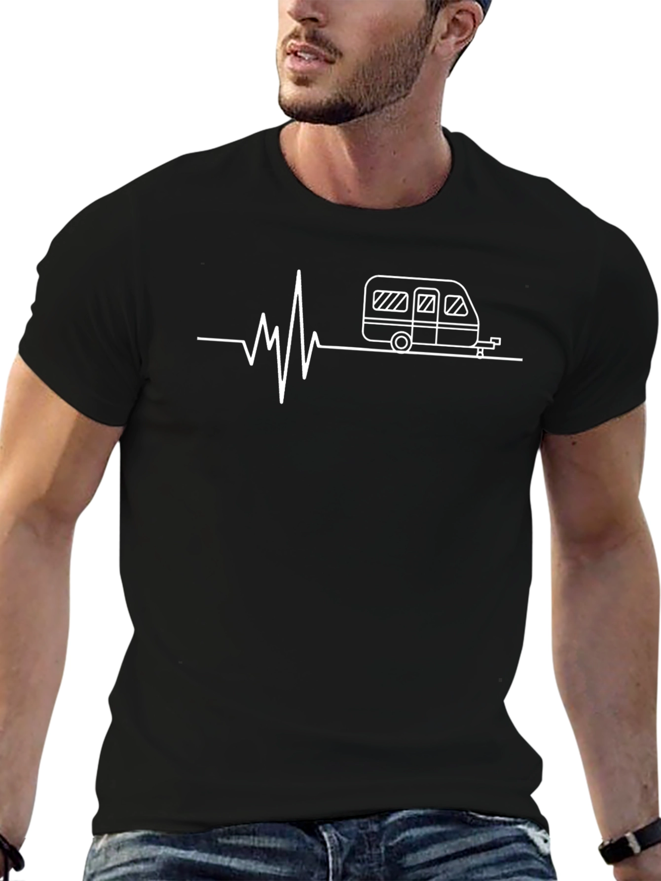 RV Heartbeat T-Shirt - Camping Lover Tee