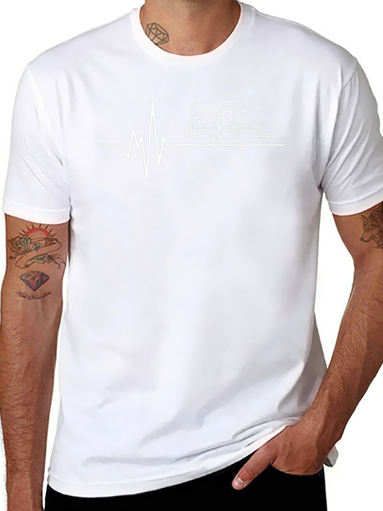 RV Heartbeat T-Shirt - Camping Lover Tee
