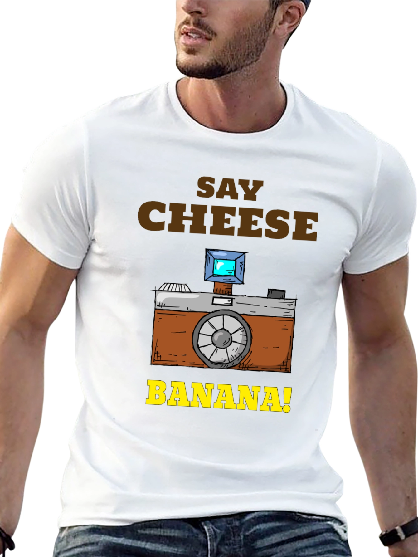 Say Cheese Banana T-Shirt - Funny Camera Graphic Tee