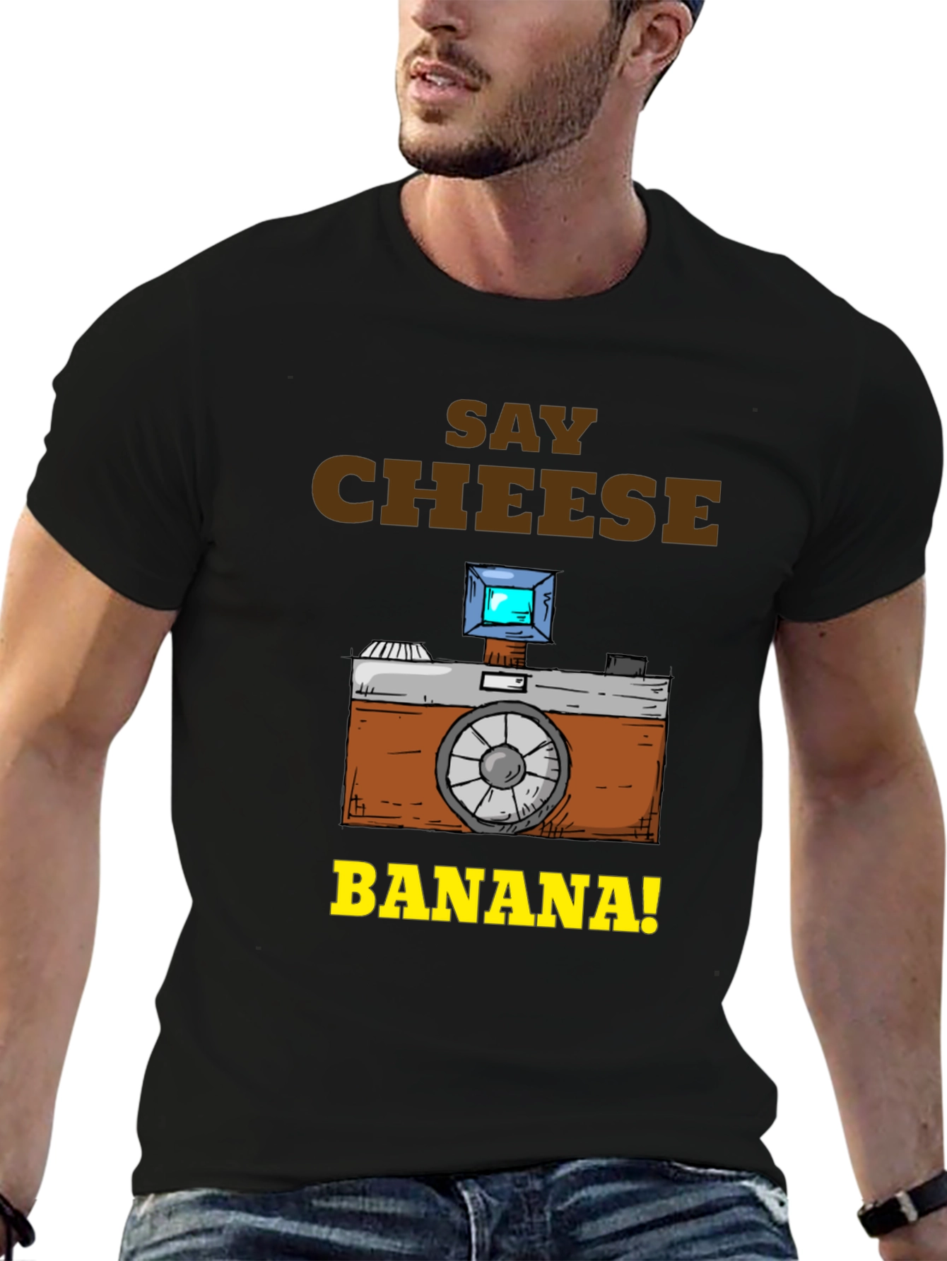Say Cheese Banana T-Shirt - Funny Camera Graphic Tee