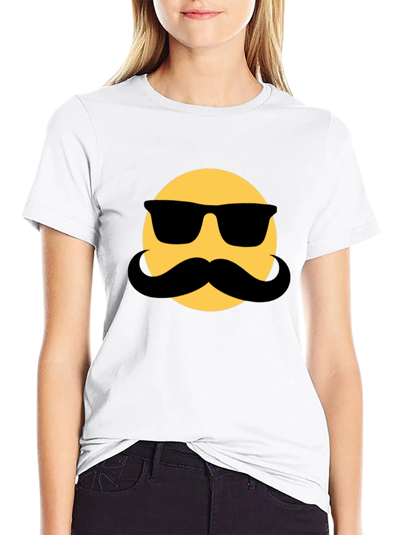 Mustache Emoji T-Shirt - Cool & Funny