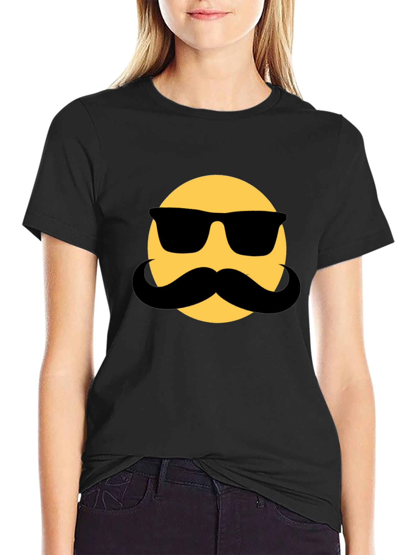 Mustache Emoji T-Shirt - Cool & Funny